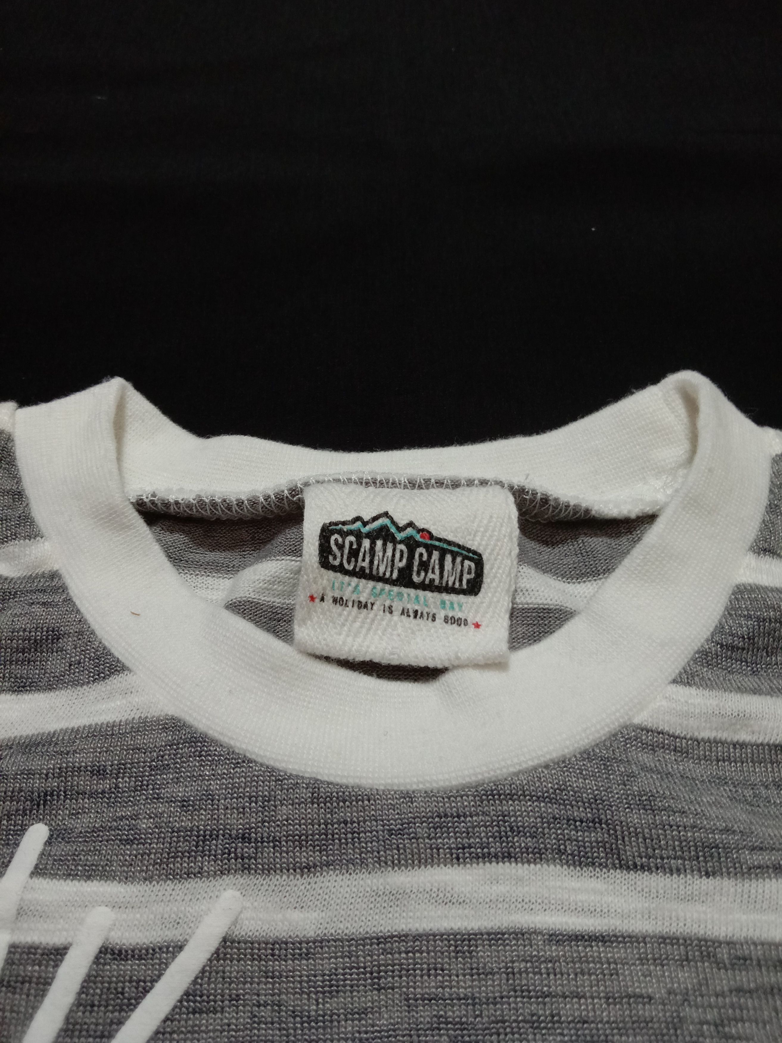 Band Tees Scamp Camp Aloha Shirt Hawaii Gray Stripes Tee Kid/Girl/Boy Size XXS / US 00 / IT 34 - 4 Thumbnail