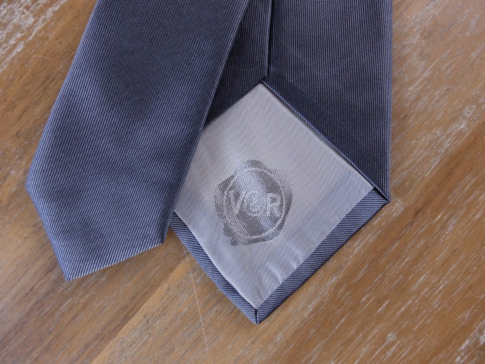 Viktor & Rolf VIKTOR & ROLF gray logo silk tie authentic NWT designer Size ONE SIZE - 5 Thumbnail