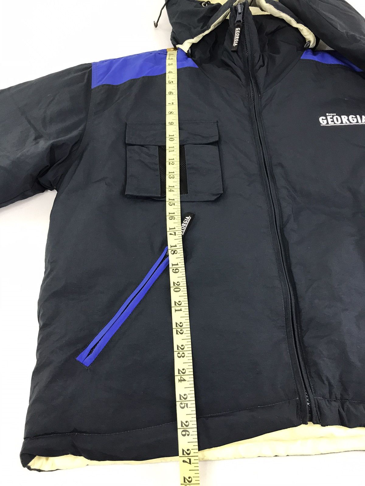 Vintage Enjoy Georgia Puffer Quilted Jacket Hoodies Size US L / EU 52-54 / 3 - 11 Thumbnail