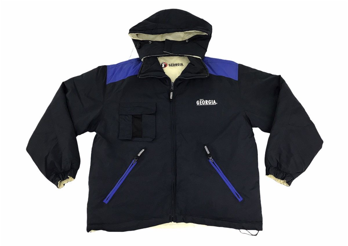 Vintage Enjoy Georgia Puffer Quilted Jacket Hoodies Size US L / EU 52-54 / 3 - 1 Thumbnail