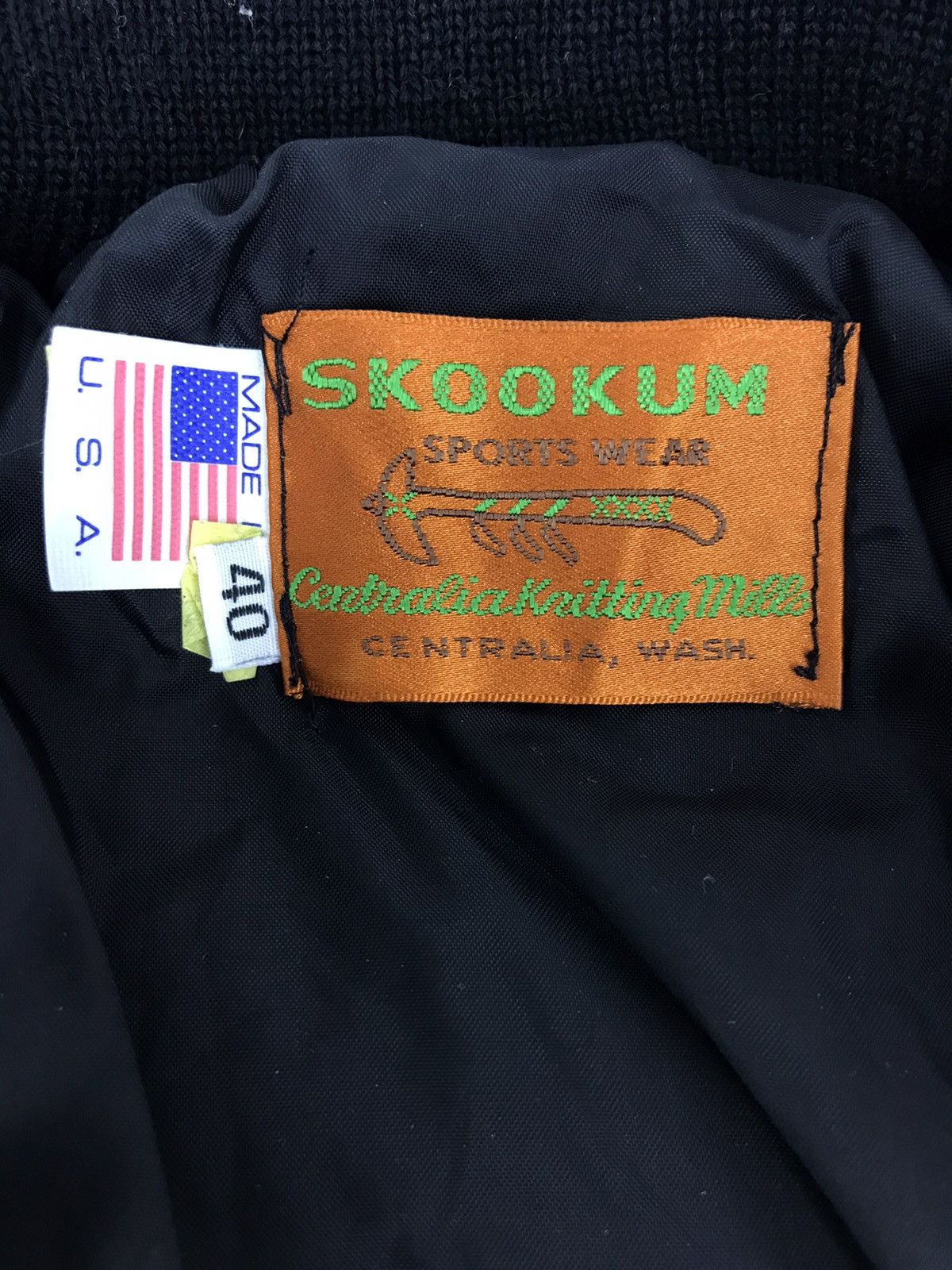 Skookum × Vintage Skookum Usa Varsity Jacket Wool Leather Sleeve Size US M / EU 48-50 / 2 - 5 Thumbnail