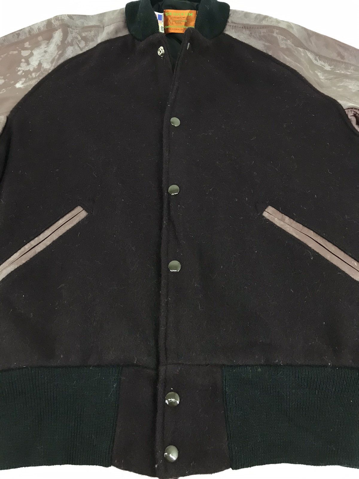Skookum × Vintage Skookum Usa Varsity Jacket Wool Leather Sleeve Size US M / EU 48-50 / 2 - 2 Thumbnail
