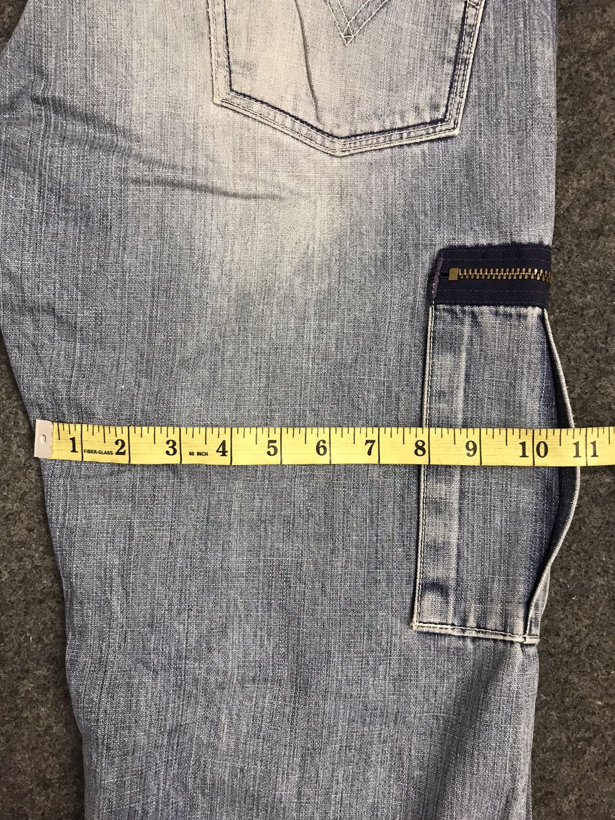 Levi's Vintage Clothing 90s Levi’s Strauss Cargo Distressed Denim Jeans Pants Size US 32 / EU 48 - 9 Thumbnail