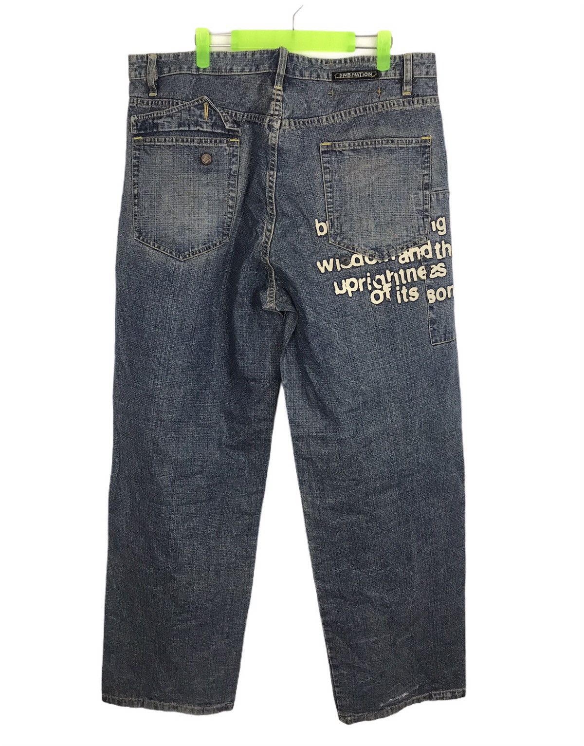 Japanese Brand Vintage PNB Nation Music and Art Printed Denim Jeans Size US 37 - 1 Thumbnail