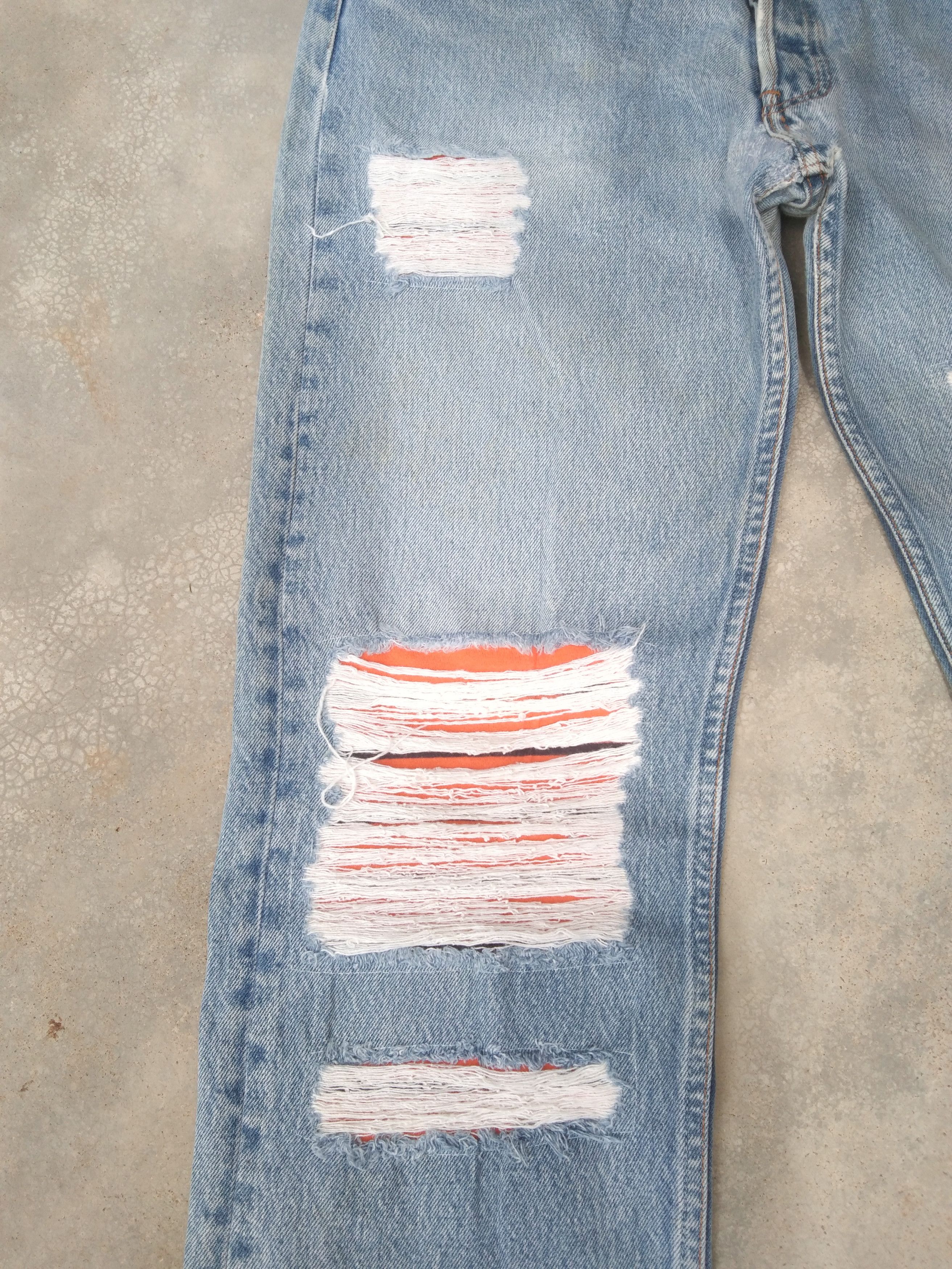Levi's 90s Vintage Levis 501 Made In USA Distressed Jeans 34x34 Size US 34 / EU 50 - 7 Thumbnail