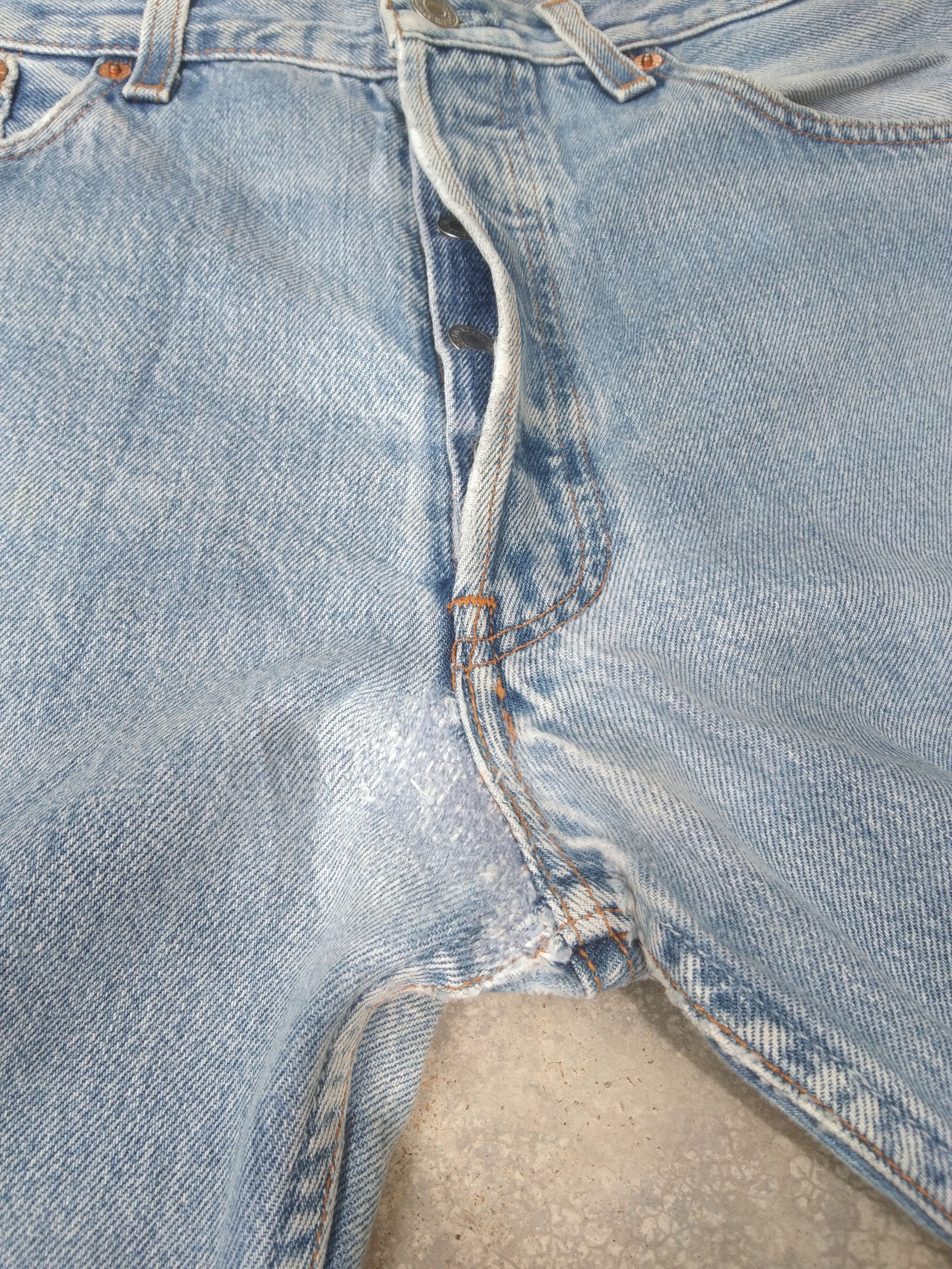 Levi's 90s Vintage Levis 501 Made In USA Distressed Jeans 34x34 Size US 34 / EU 50 - 10 Thumbnail