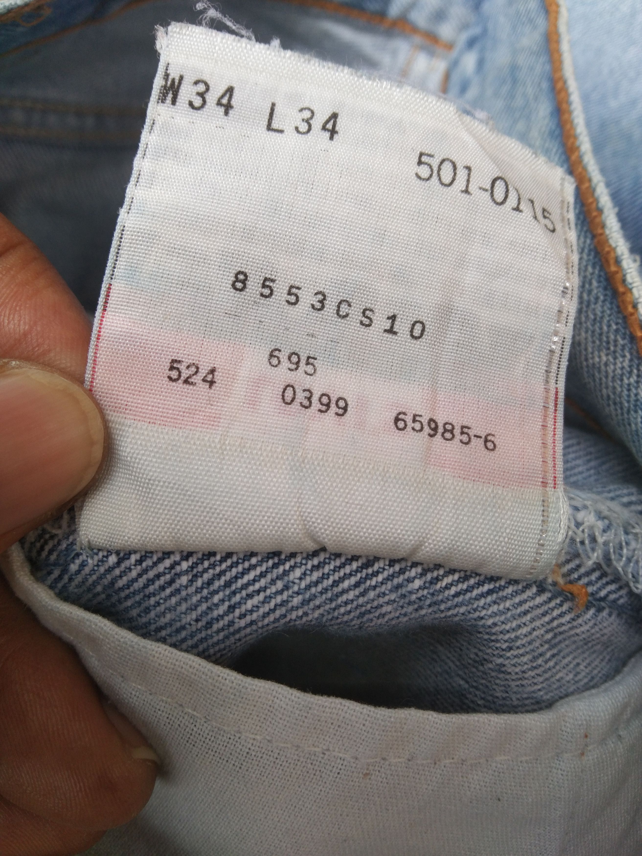 Levi's 90s Vintage Levis 501 Made In USA Distressed Jeans 34x34 Size US 34 / EU 50 - 8 Thumbnail