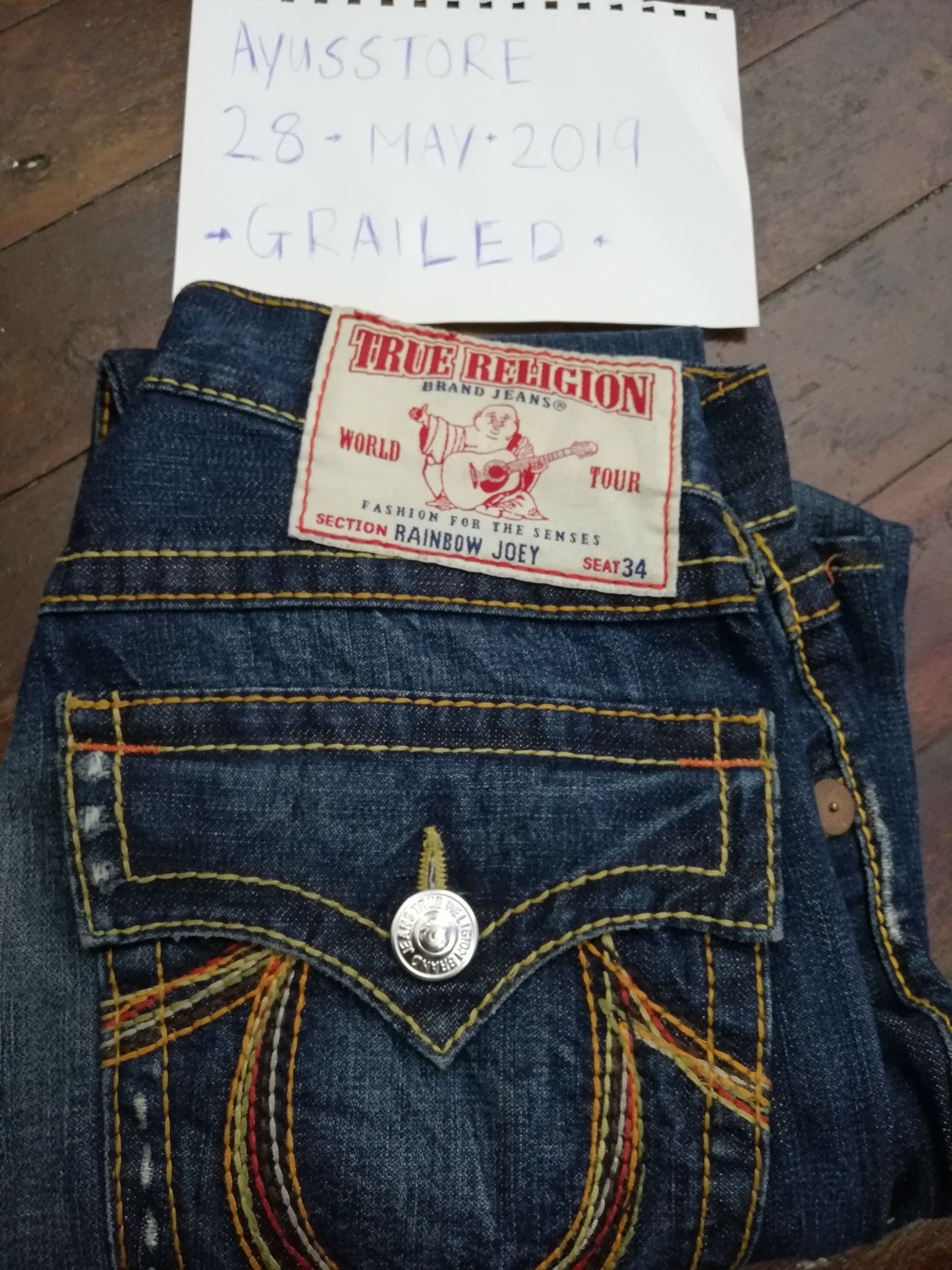 True Religion True Religion Rainbow Joey Seat34 Size US 29 - 1 Thumbnail