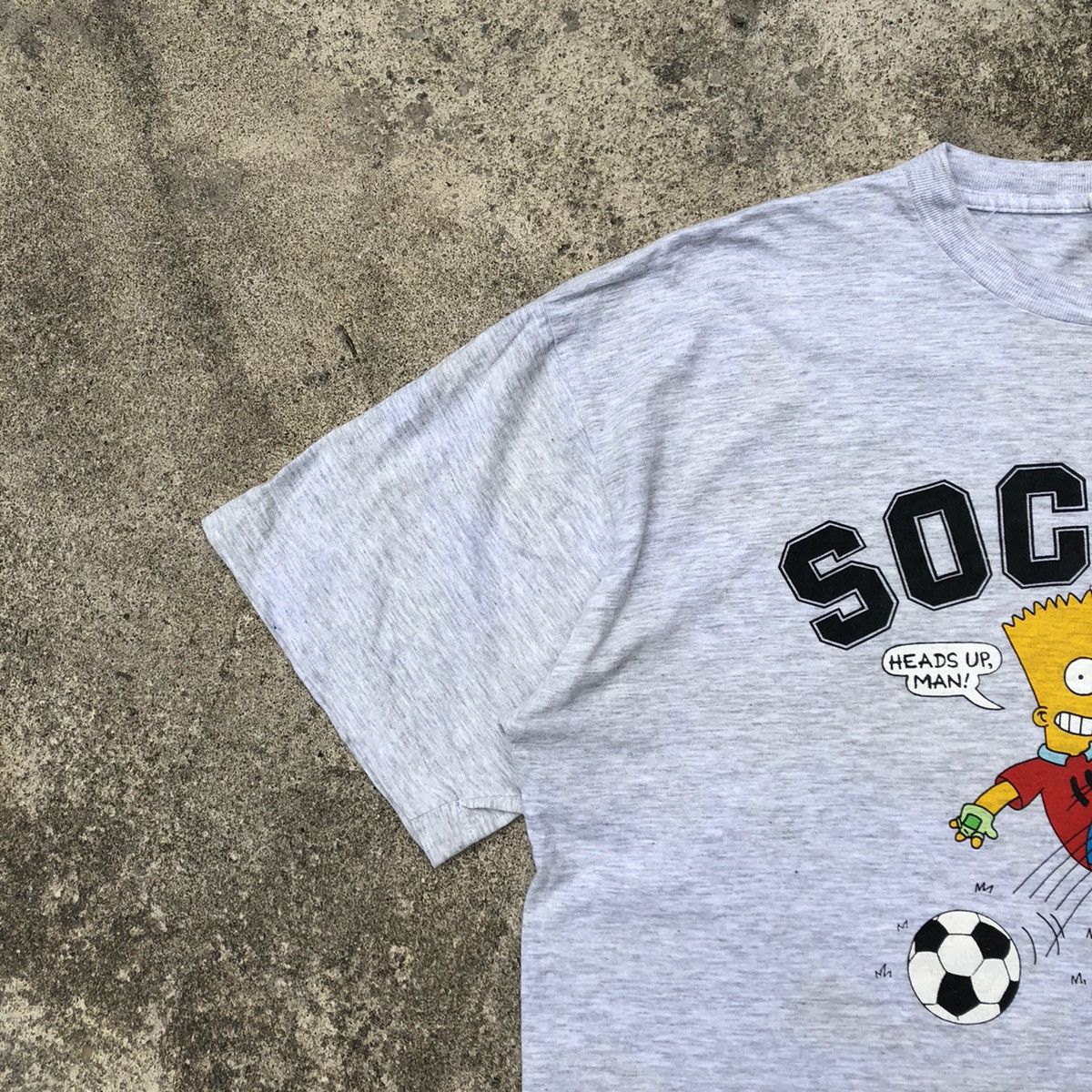 The Simpsons × Vintage Rare Vintage 90s The Simpsons Soccer Art By Matt Grogning Size US L / EU 52-54 / 3 - 8 Thumbnail