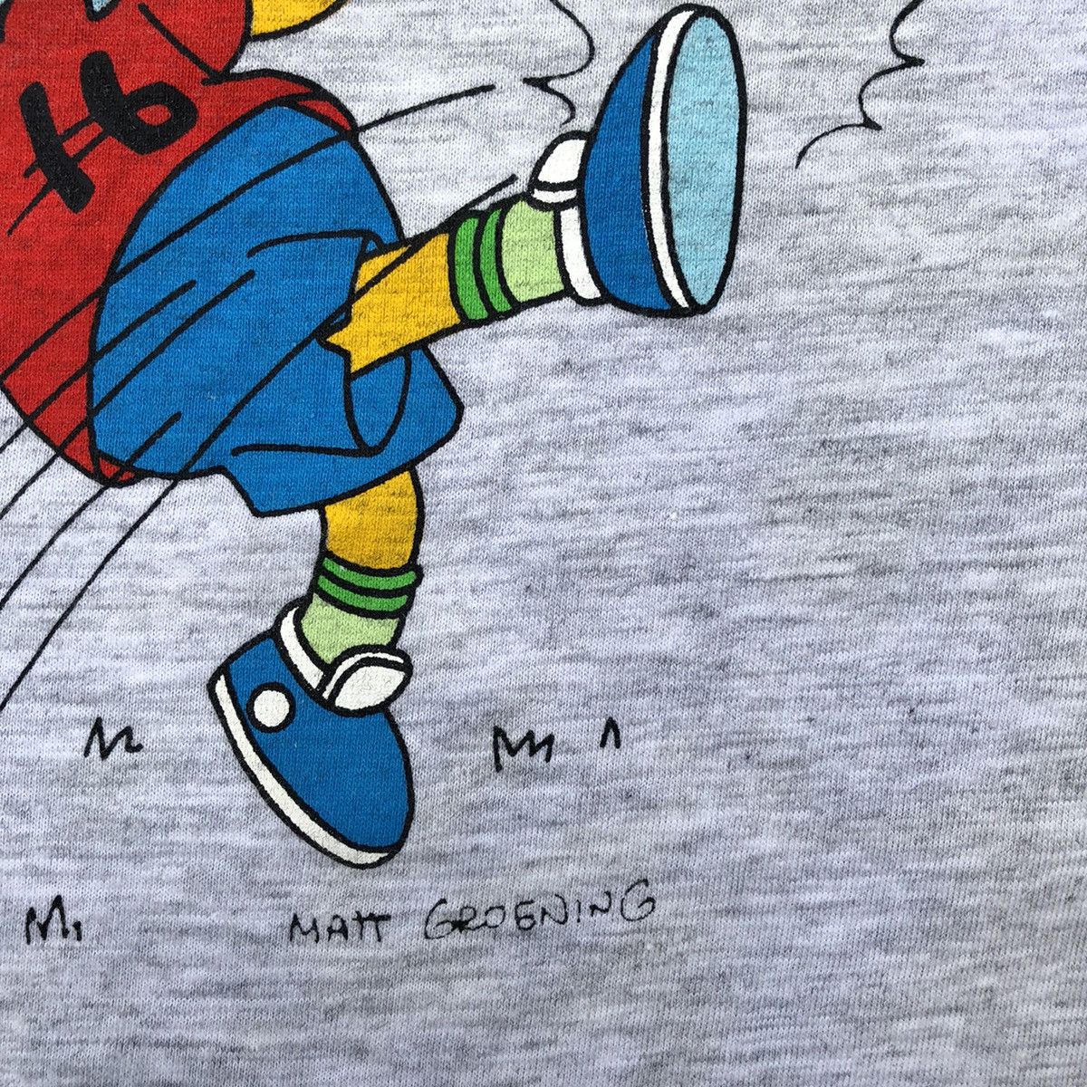 The Simpsons × Vintage Rare Vintage 90s The Simpsons Soccer Art By Matt Grogning Size US L / EU 52-54 / 3 - 5 Thumbnail