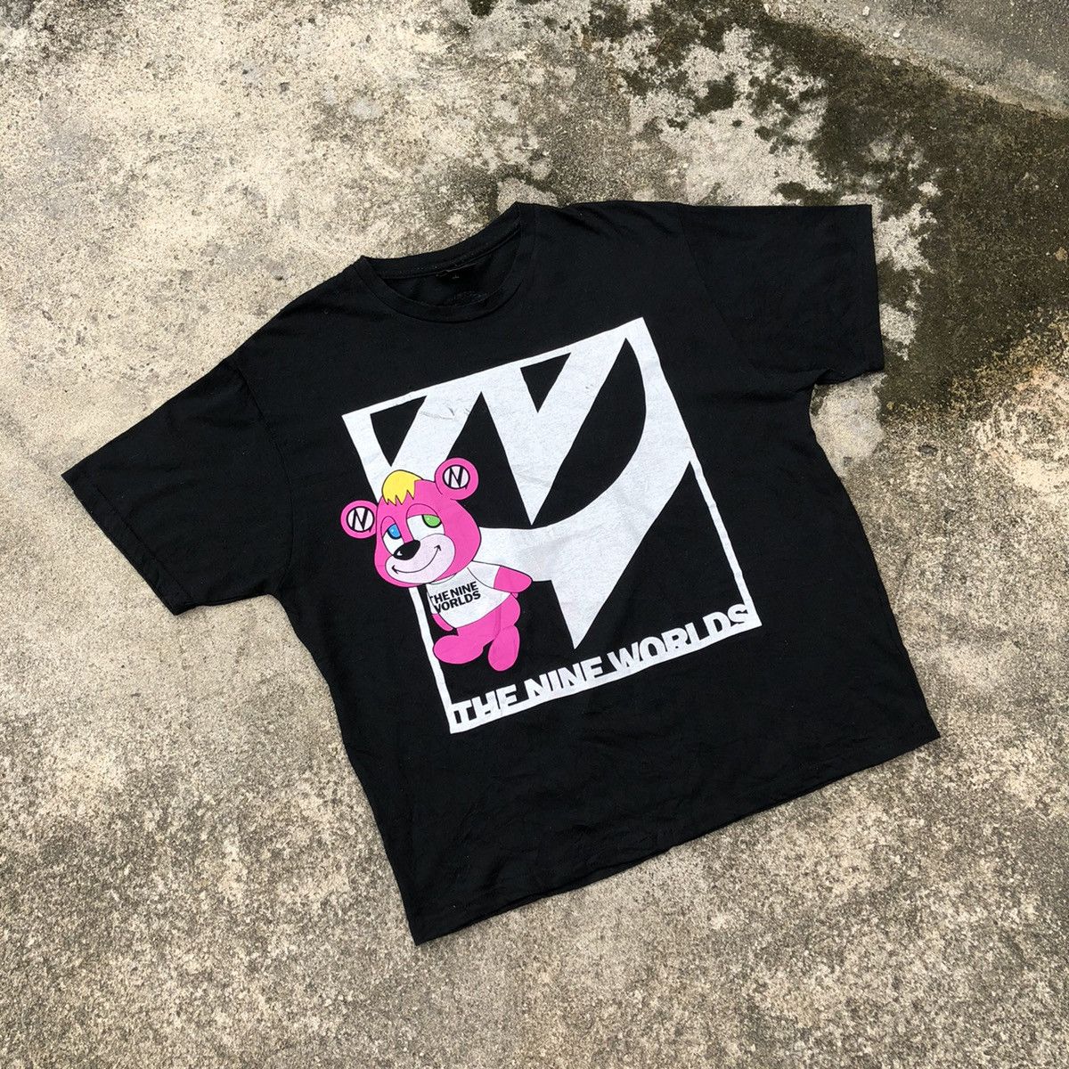 Japanese Brand × Other × Vintage Rare The Nine World Big Logo Teddy Bear Big Print Tee Size US L / EU 52-54 / 3 - 1 Thumbnail