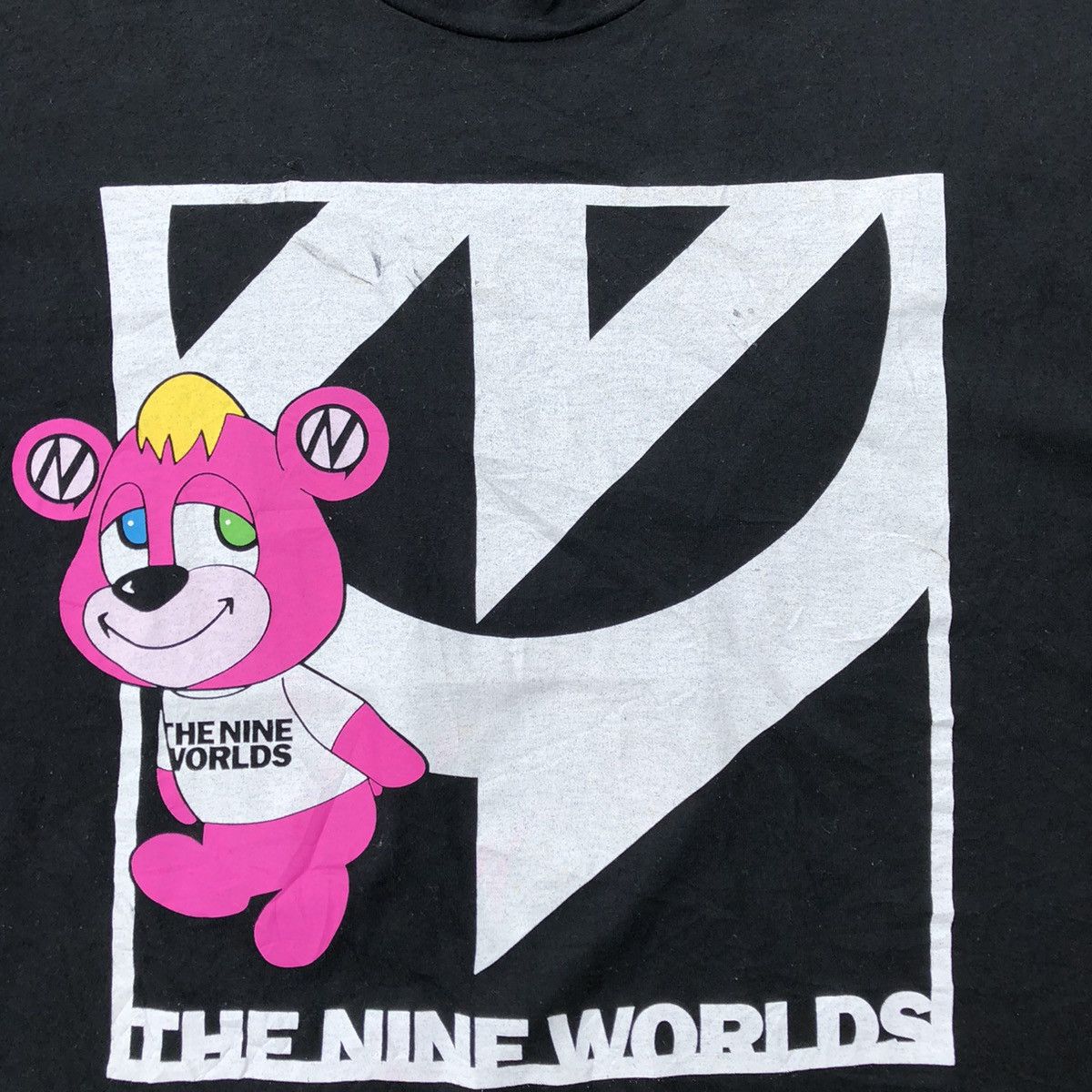 Japanese Brand × Other × Vintage Rare The Nine World Big Logo Teddy Bear Big Print Tee Size US L / EU 52-54 / 3 - 3 Thumbnail