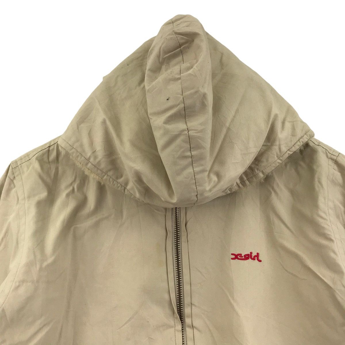 Vintage X-GIRL Skateboard Brand Reversible Bomber Hooded Jacket Size US S / EU 44-46 / 1 - 2 Thumbnail