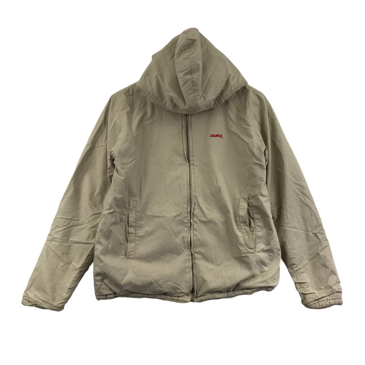 Vintage X-GIRL Skateboard Brand Reversible Bomber Hooded Jacket Size US S / EU 44-46 / 1 - 1 Thumbnail