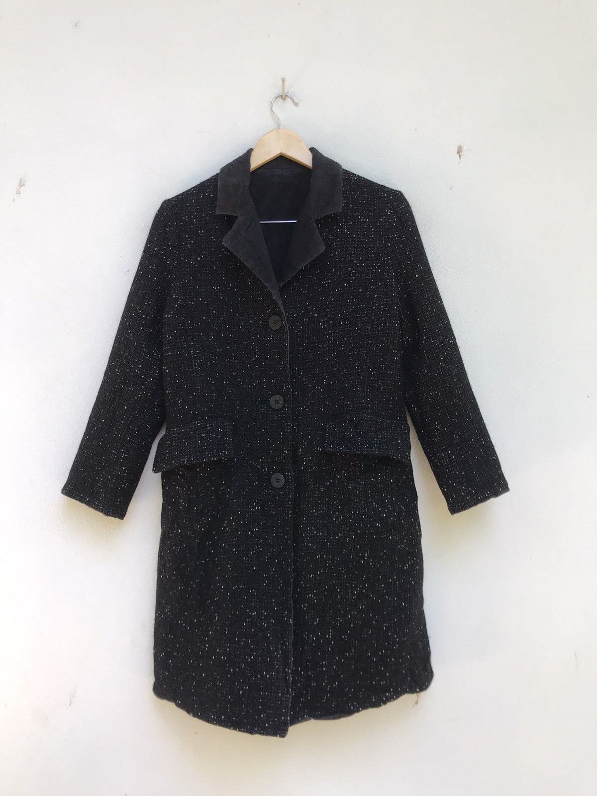 Yohji Yamamoto Iwish by Yohji Yamamoto Reversible Polka dot Wool Coat Size S / US 4 / IT 40 - 18 Thumbnail