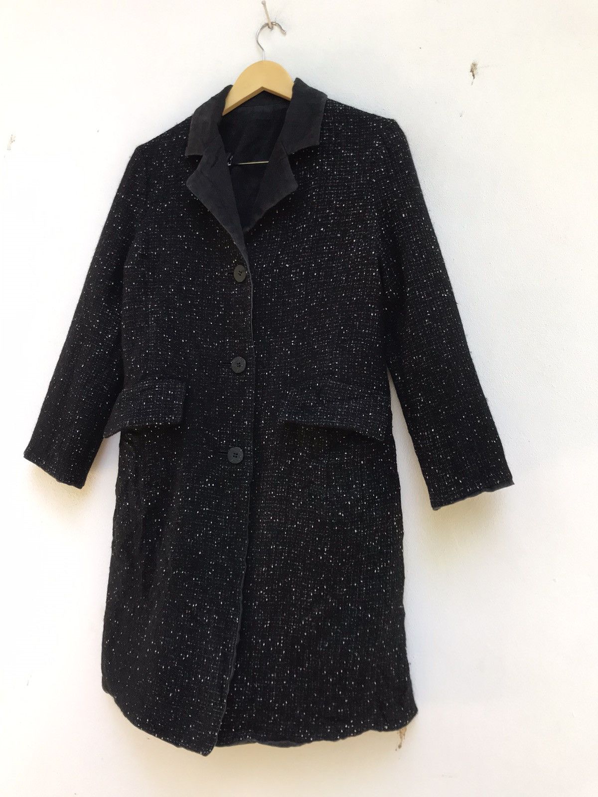 Yohji Yamamoto Iwish by Yohji Yamamoto Reversible Polka dot Wool Coat Size S / US 4 / IT 40 - 3 Thumbnail