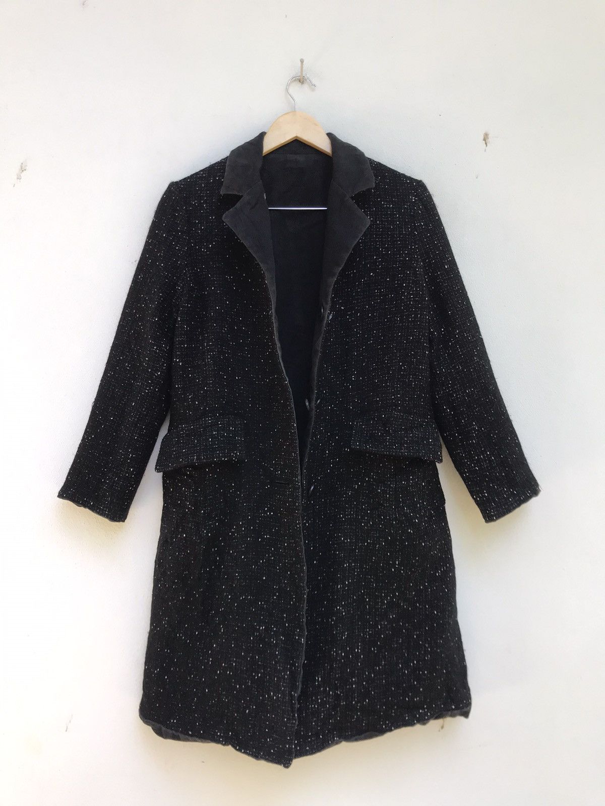Yohji Yamamoto Iwish by Yohji Yamamoto Reversible Polka dot Wool Coat Size S / US 4 / IT 40 - 8 Thumbnail
