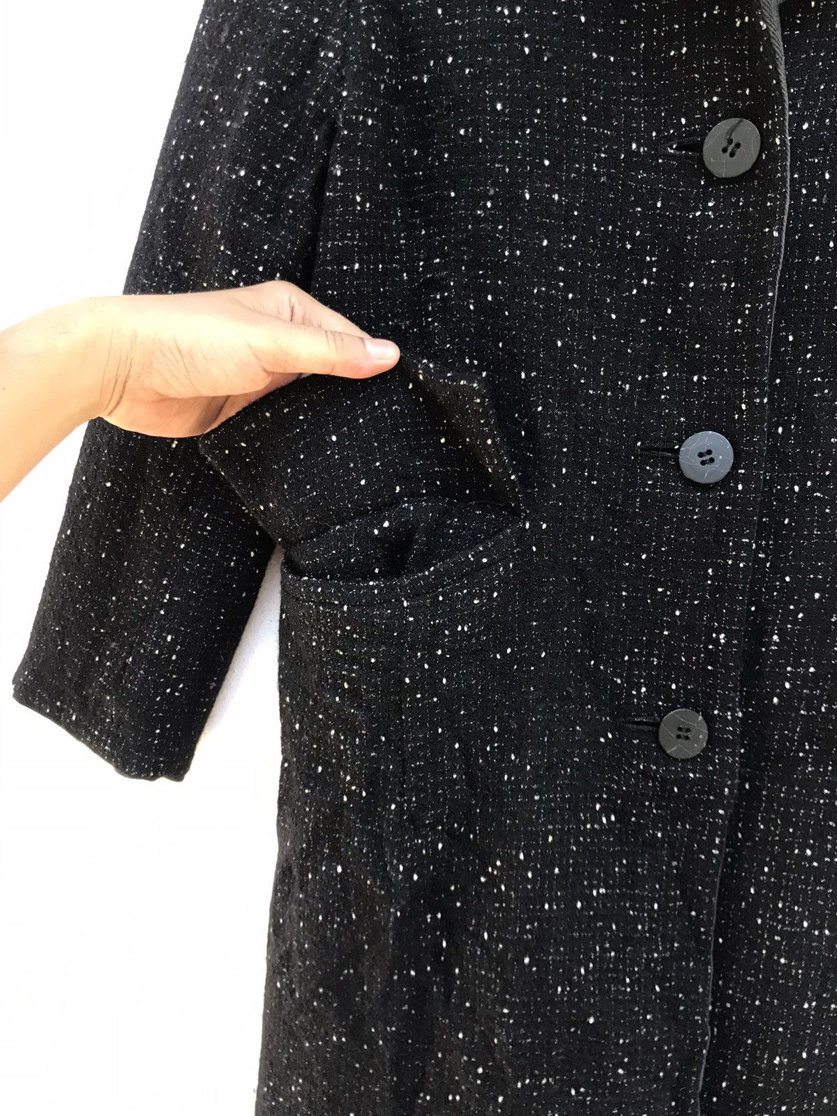Yohji Yamamoto Iwish by Yohji Yamamoto Reversible Polka dot Wool Coat Size S / US 4 / IT 40 - 4 Thumbnail
