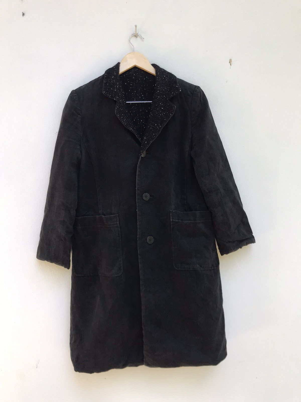 Yohji Yamamoto Iwish by Yohji Yamamoto Reversible Polka dot Wool Coat Size S / US 4 / IT 40 - 6 Thumbnail