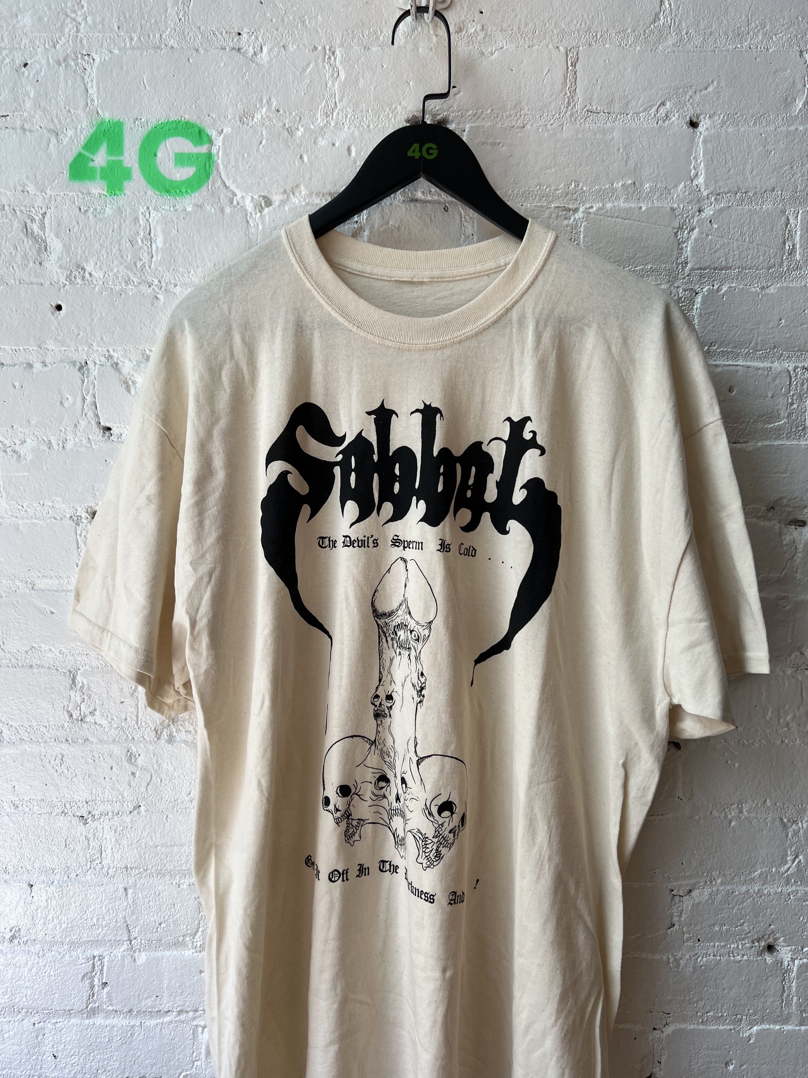 Vintage Vintage Sabbath devil spirm skull dick t shirt Size US S / EU 44-46 / 1 - 2 Thumbnail