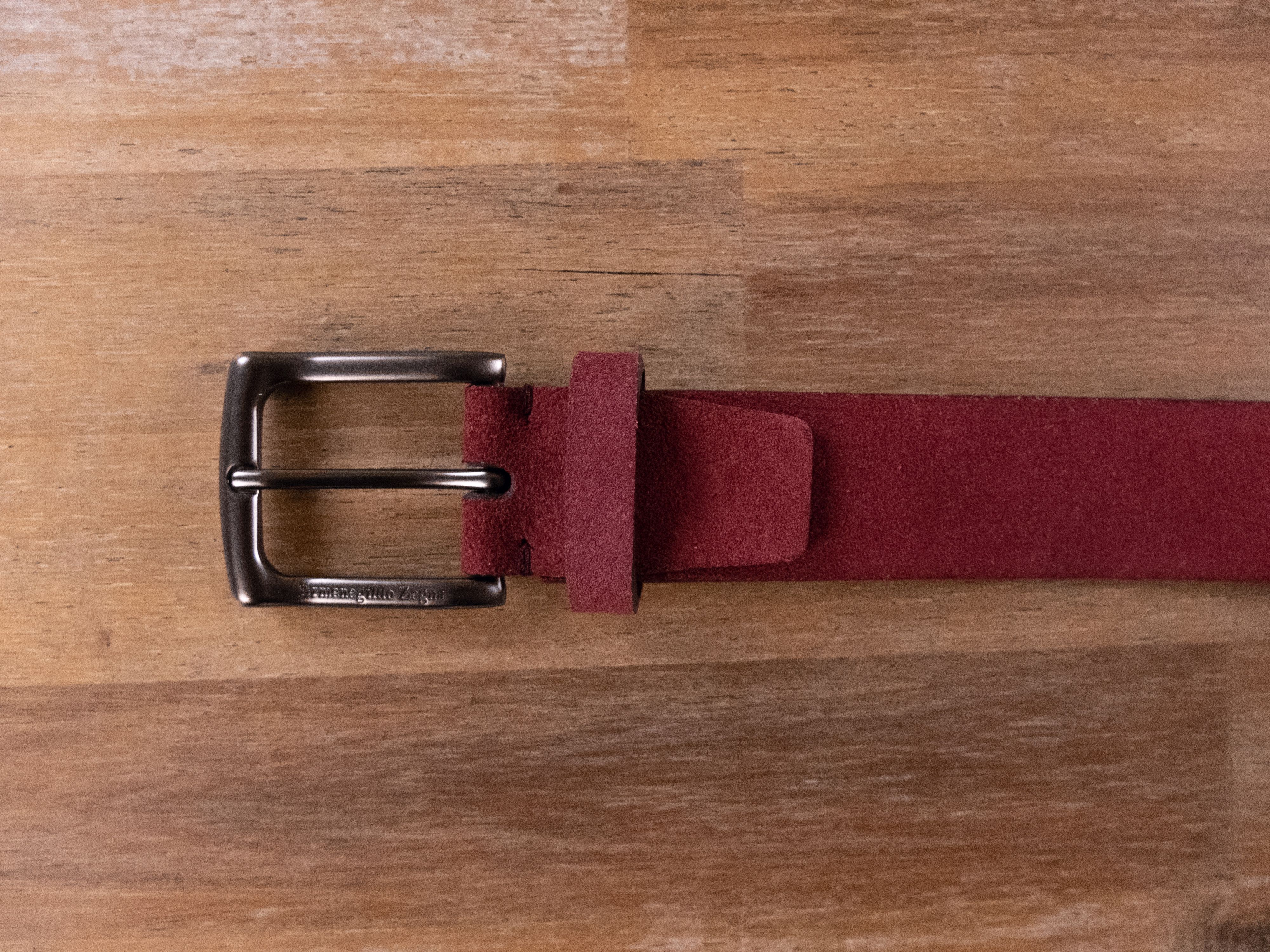Ermenegildo Zegna ERMENEGILDO ZEGNA red suede belt 105 40 fits 40 inch waist Size 40 - 2 Thumbnail