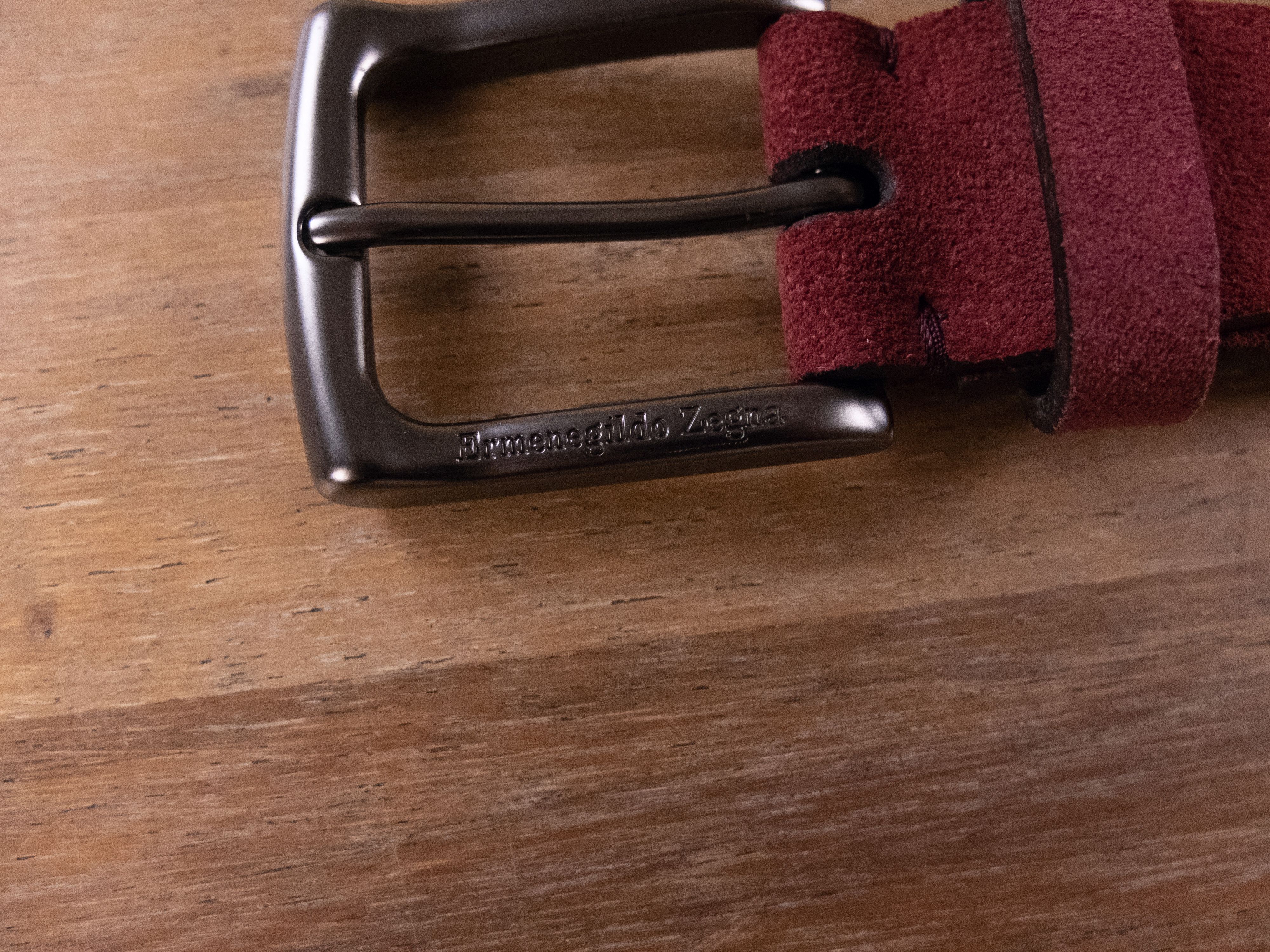 Ermenegildo Zegna ERMENEGILDO ZEGNA red suede belt 105 40 fits 40 inch waist Size 40 - 3 Thumbnail