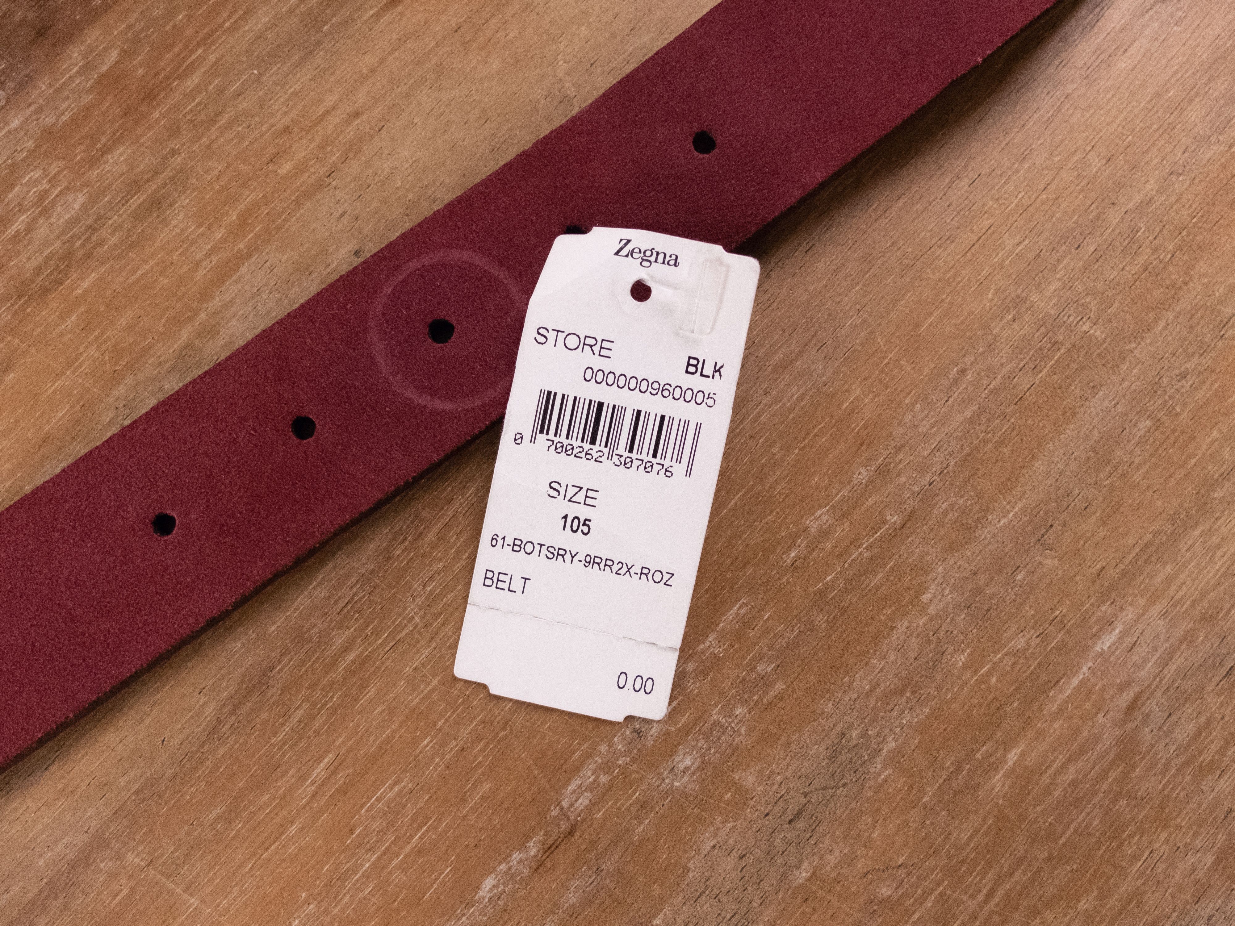 Ermenegildo Zegna ERMENEGILDO ZEGNA red suede belt 105 40 fits 40 inch waist Size 40 - 5 Thumbnail