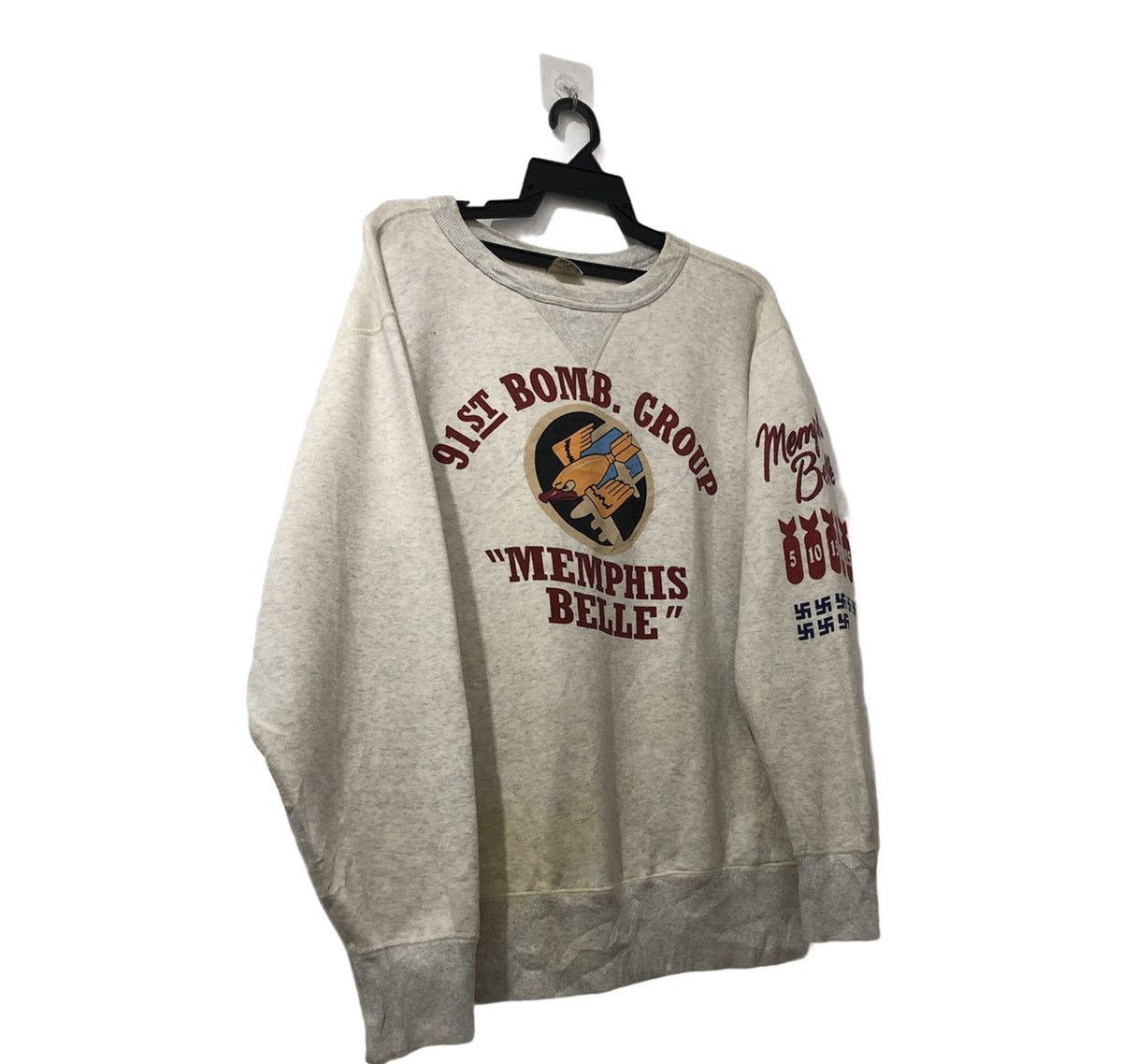 Buzz Rickson's Memphis Belle Air Force 91st Nazi Sweatshirt Size US L / EU 52-54 / 3 - 3 Thumbnail
