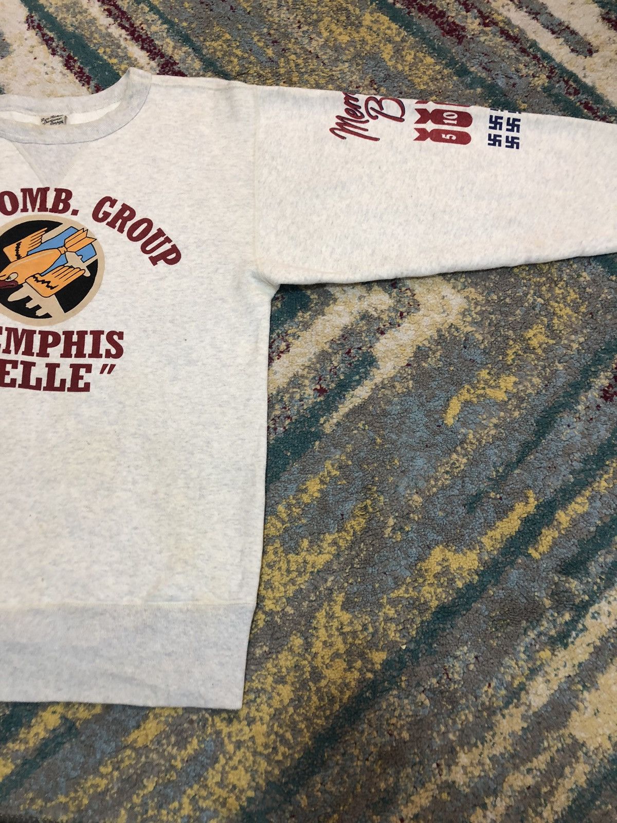 Buzz Rickson's Memphis Belle Air Force 91st Nazi Sweatshirt Size US L / EU 52-54 / 3 - 9 Thumbnail