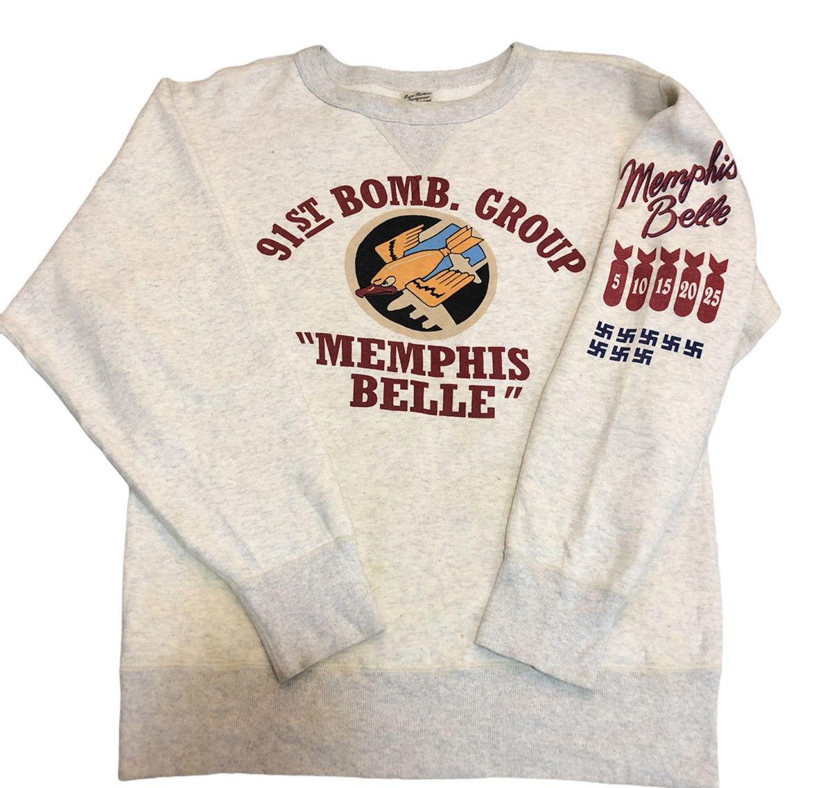 Buzz Rickson's Memphis Belle Air Force 91st Nazi Sweatshirt Size US L / EU 52-54 / 3 - 4 Thumbnail