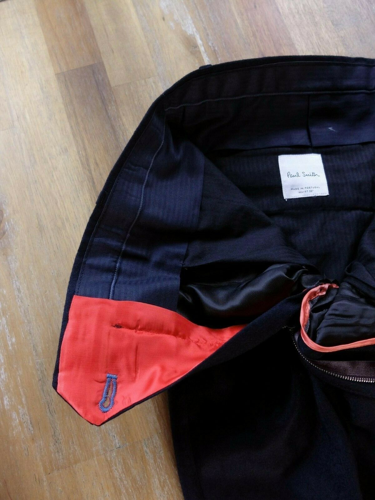 Paul Smith PAUL SMITH slim fit navy blue flannel wool pants trousers 30 Size US 30 / EU 46 - 6 Thumbnail