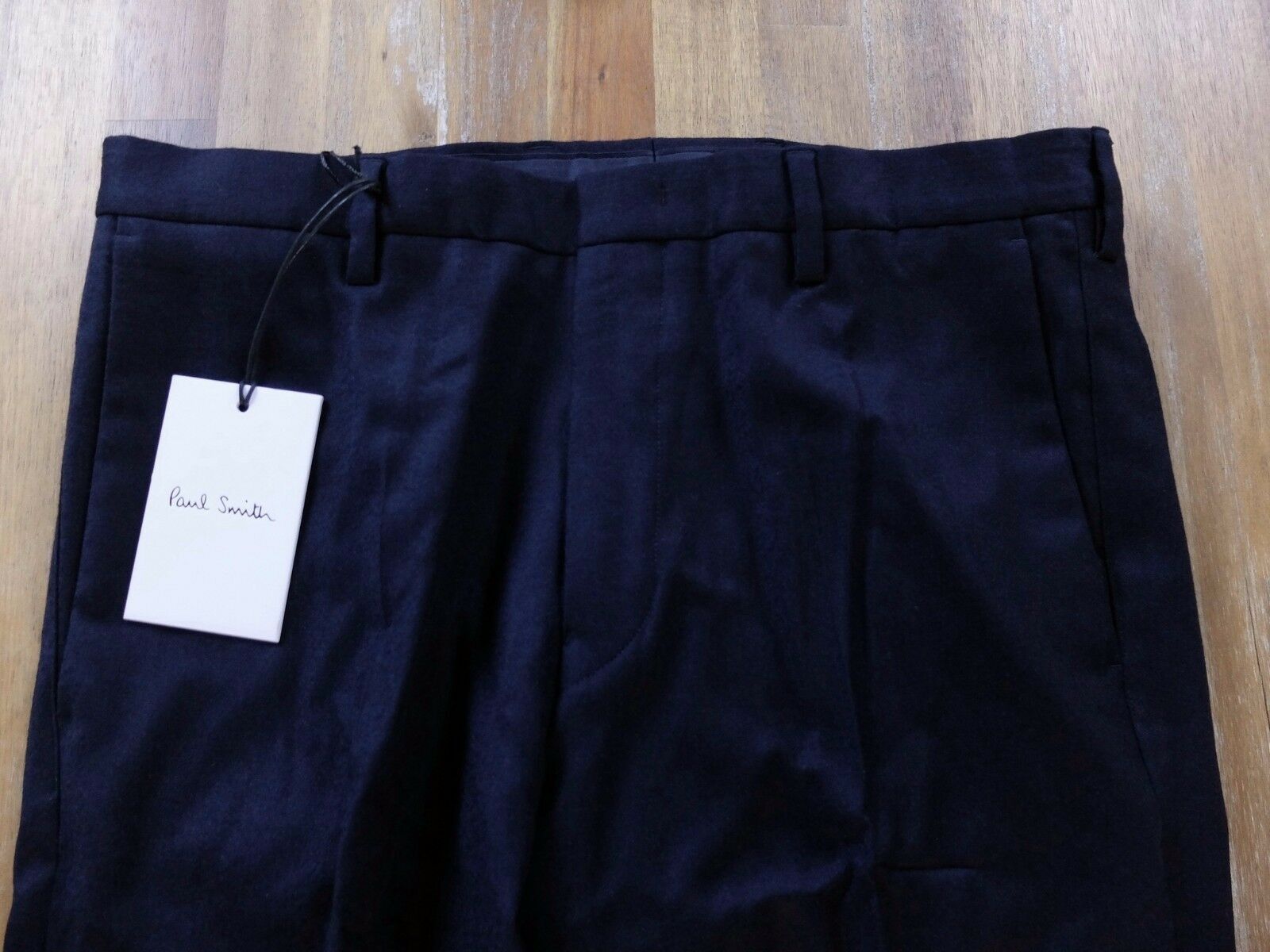 Paul Smith PAUL SMITH slim fit navy blue flannel wool pants trousers 30 Size US 30 / EU 46 - 2 Thumbnail
