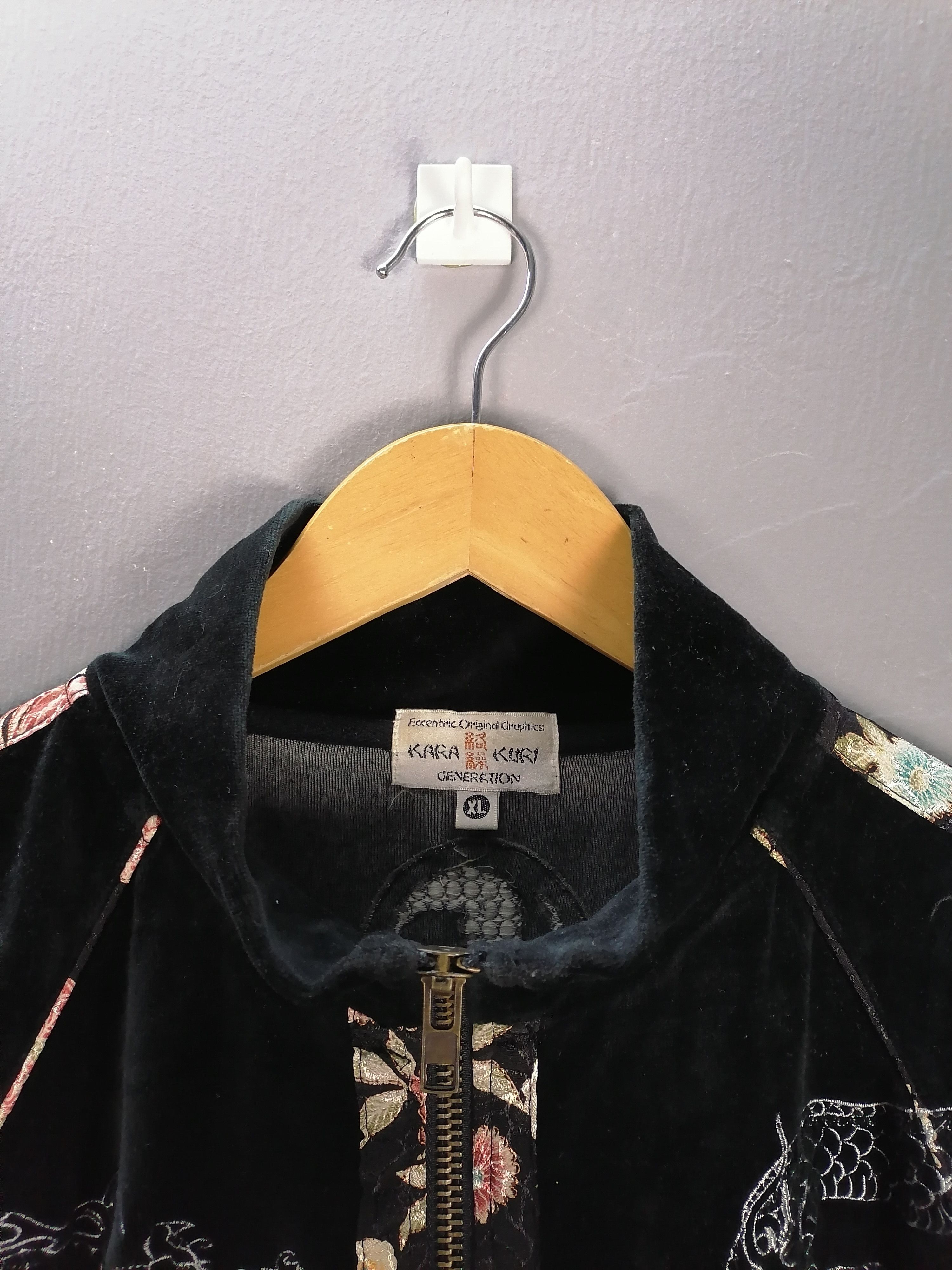 Japanese Brand 🔥Karakuri Generation Dragon Embroidery Velvet Jacket⚡ Size US XL / EU 56 / 4 - 4 Thumbnail