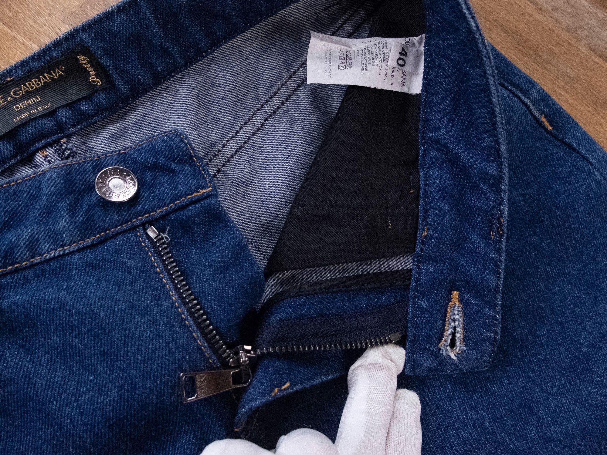 Dolce & Gabbana DOLCE & GABBANA Pretty denim fit blue floral pocket jeans 40 Size 27" / US 4 / IT 40 - 6 Thumbnail