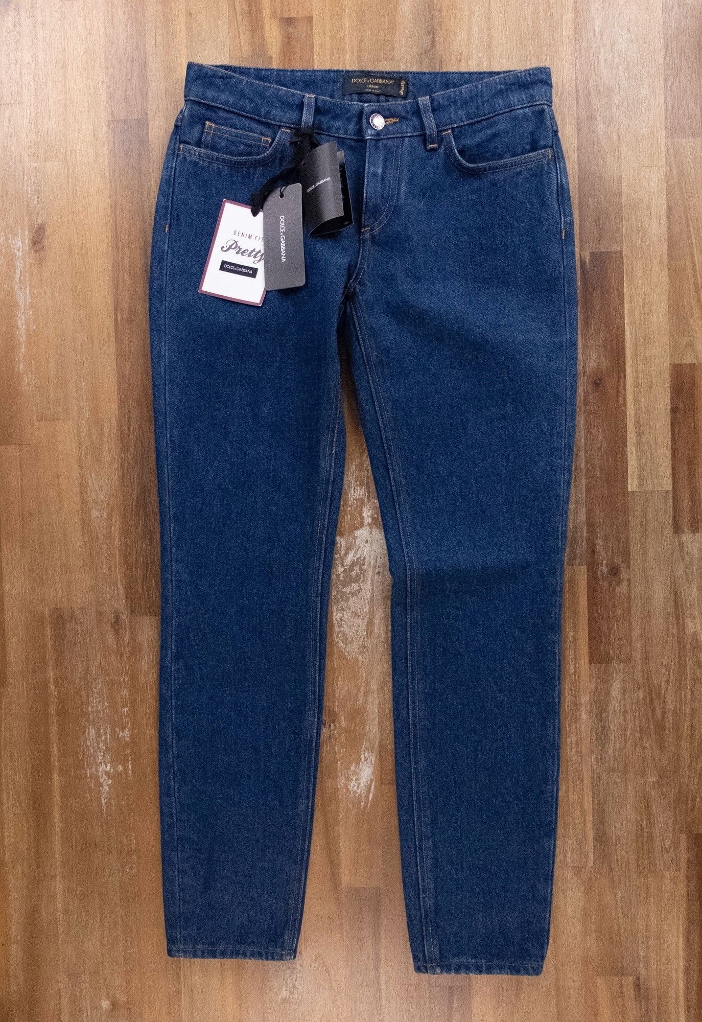 Dolce & Gabbana DOLCE & GABBANA Pretty denim fit blue floral pocket jeans 40 Size 27" / US 4 / IT 40 - 1 Thumbnail
