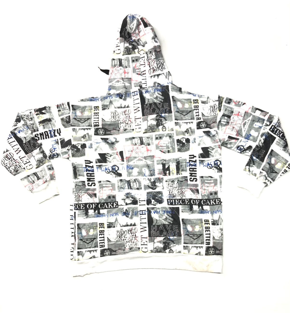 Japanese Brand THUNDER STORM ALL OVER PRINT STREET WEAR HOODIE Size US L / EU 52-54 / 3 - 8 Thumbnail