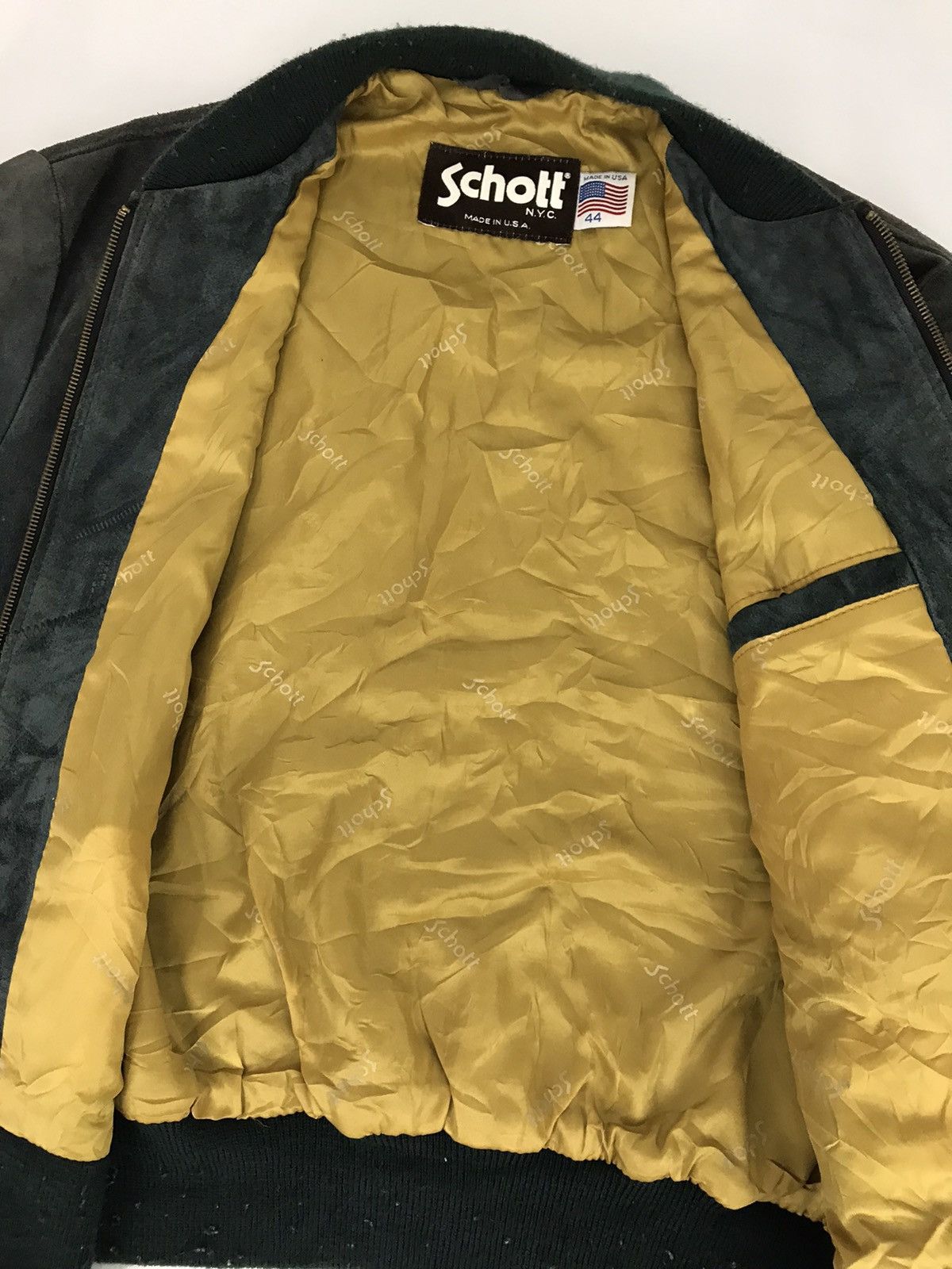 Schott 80s 90s Bomber Schott Nyc Heavy Leather USA Size US M / EU 48-50 / 2 - 3 Thumbnail