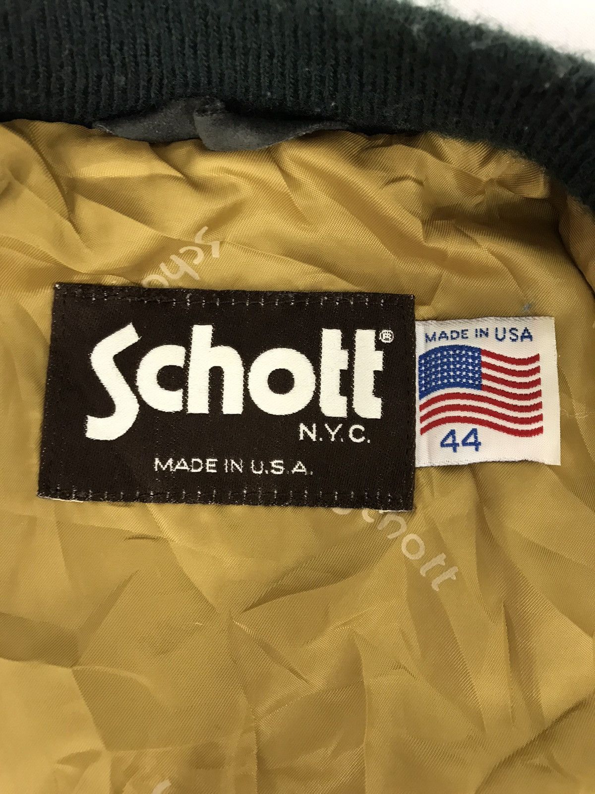 Schott 80s 90s Bomber Schott Nyc Heavy Leather USA Size US M / EU 48-50 / 2 - 4 Thumbnail