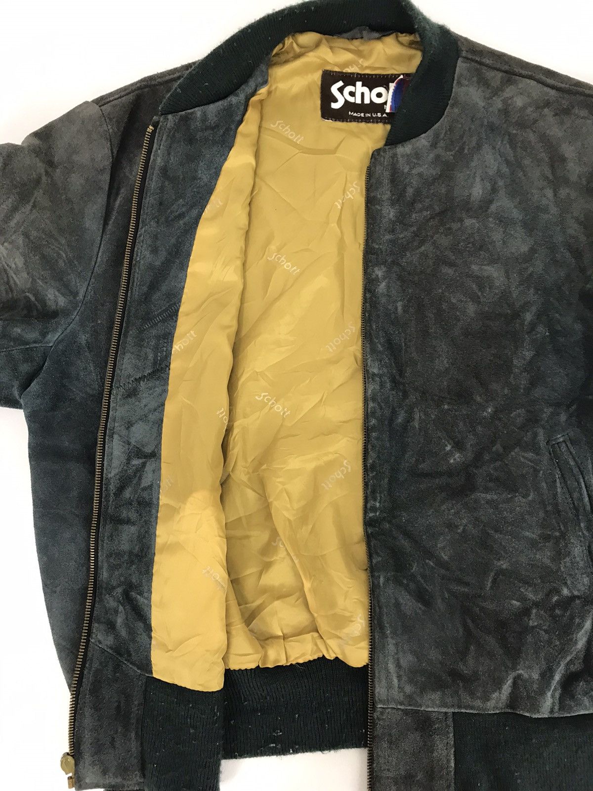 Schott 80s 90s Bomber Schott Nyc Heavy Leather USA Size US M / EU 48-50 / 2 - 2 Thumbnail