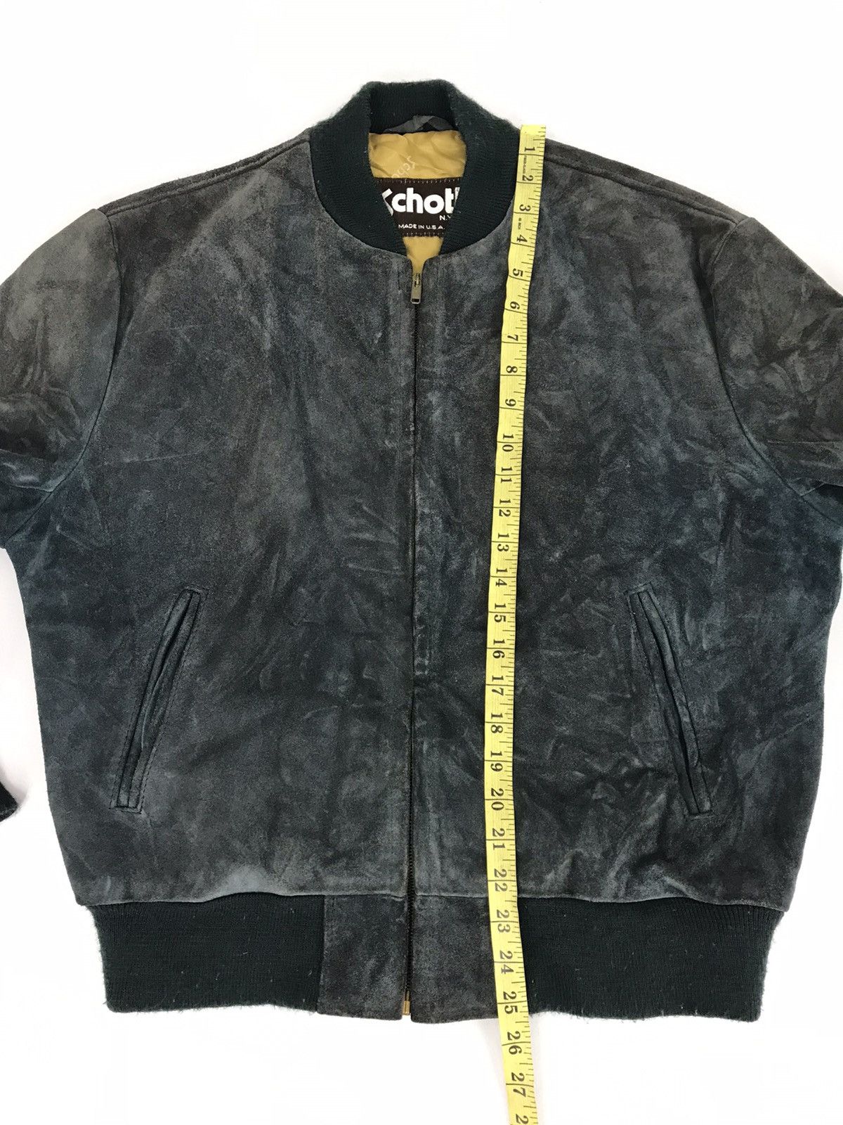 Schott 80s 90s Bomber Schott Nyc Heavy Leather USA Size US M / EU 48-50 / 2 - 12 Thumbnail