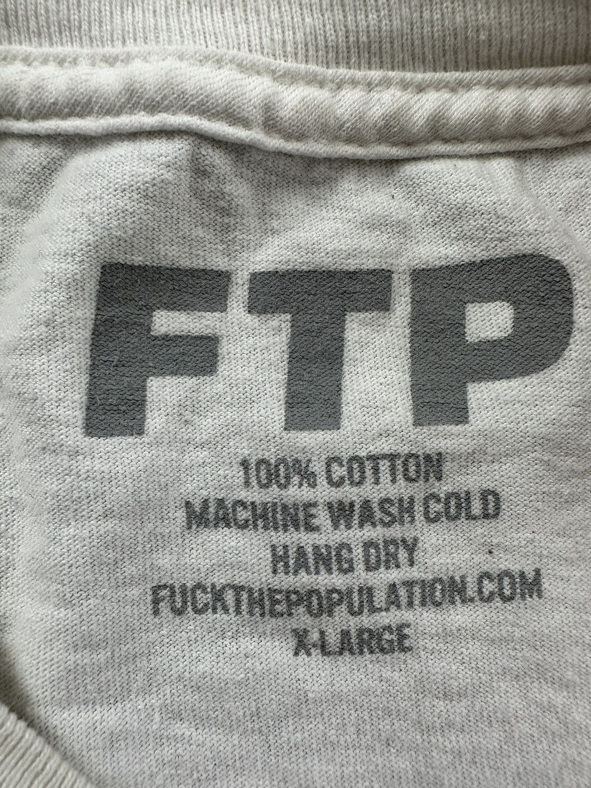 Fuck The Population OG Fuck The Population White + Black Classic FTP Logo Tee XL Size US XL / EU 56 / 4 - 4 Thumbnail