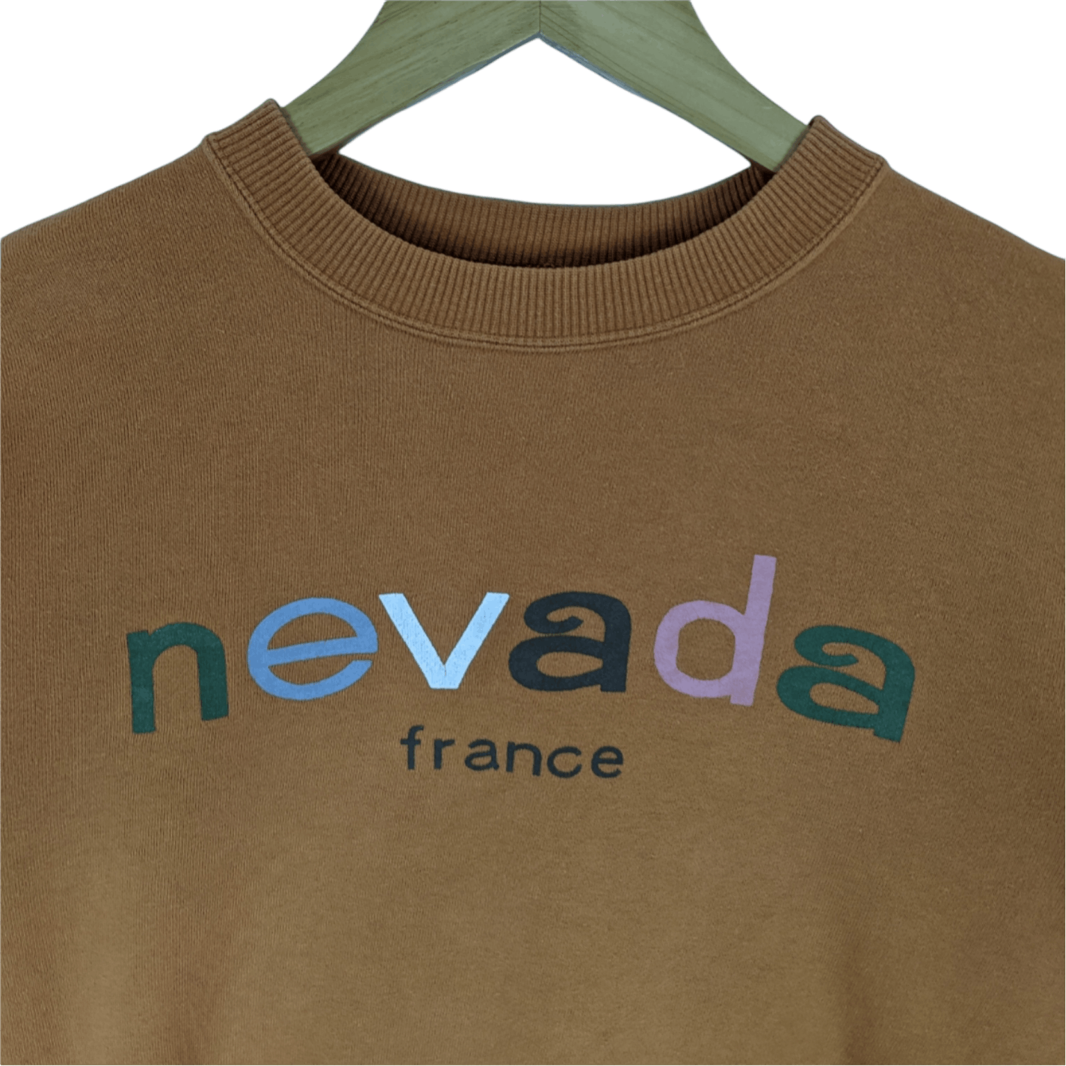 Japanese Brand NEVADA France Spell Out Jumper Sweatshirt Size S / US 4 / IT 40 - 4 Thumbnail