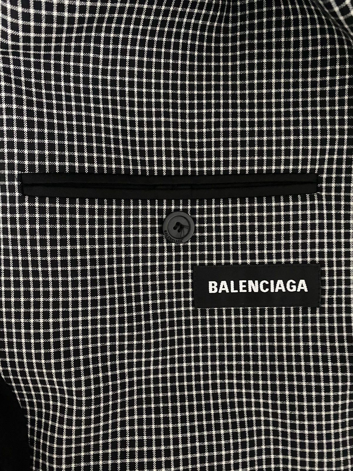 Balenciaga Plaid oversized blazer Size 48L - 12 Thumbnail