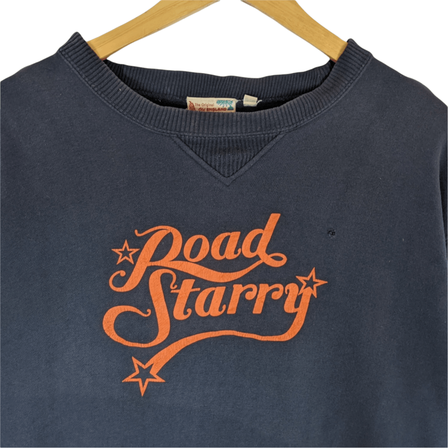 Japanese Brand × Vintage Vintage 90's OLD ENGLAND Road Starry Jumper Sweatshirt Size US XL / EU 56 / 4 - 4 Thumbnail