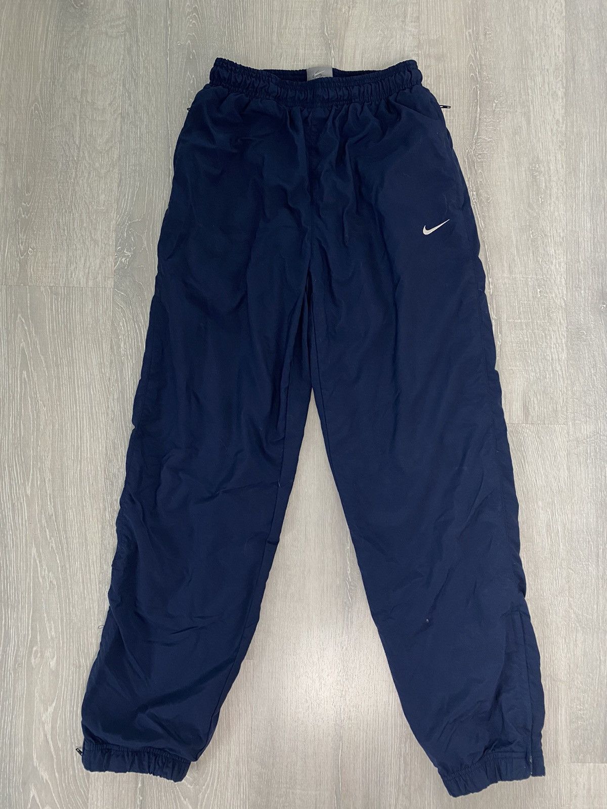 Nike × Vintage Nike vintage navy track pants small swoosh 2000s Size US 28 / EU 44 - 1 Thumbnail