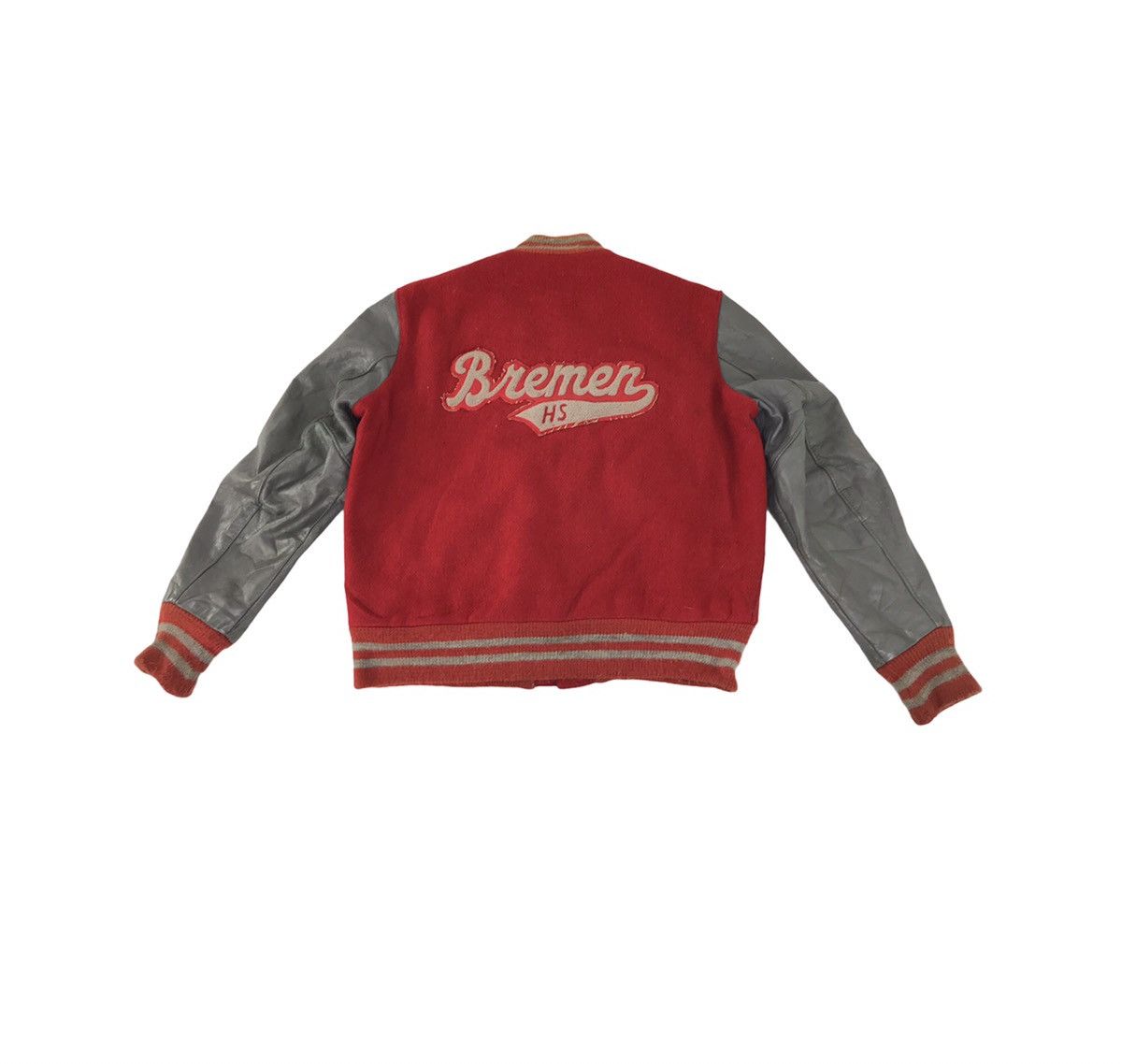 Delong Vintage Varsity Jacket DeLONG Usa Heavy Wool Leather Sleeve Size US M / EU 48-50 / 2 - 1 Thumbnail