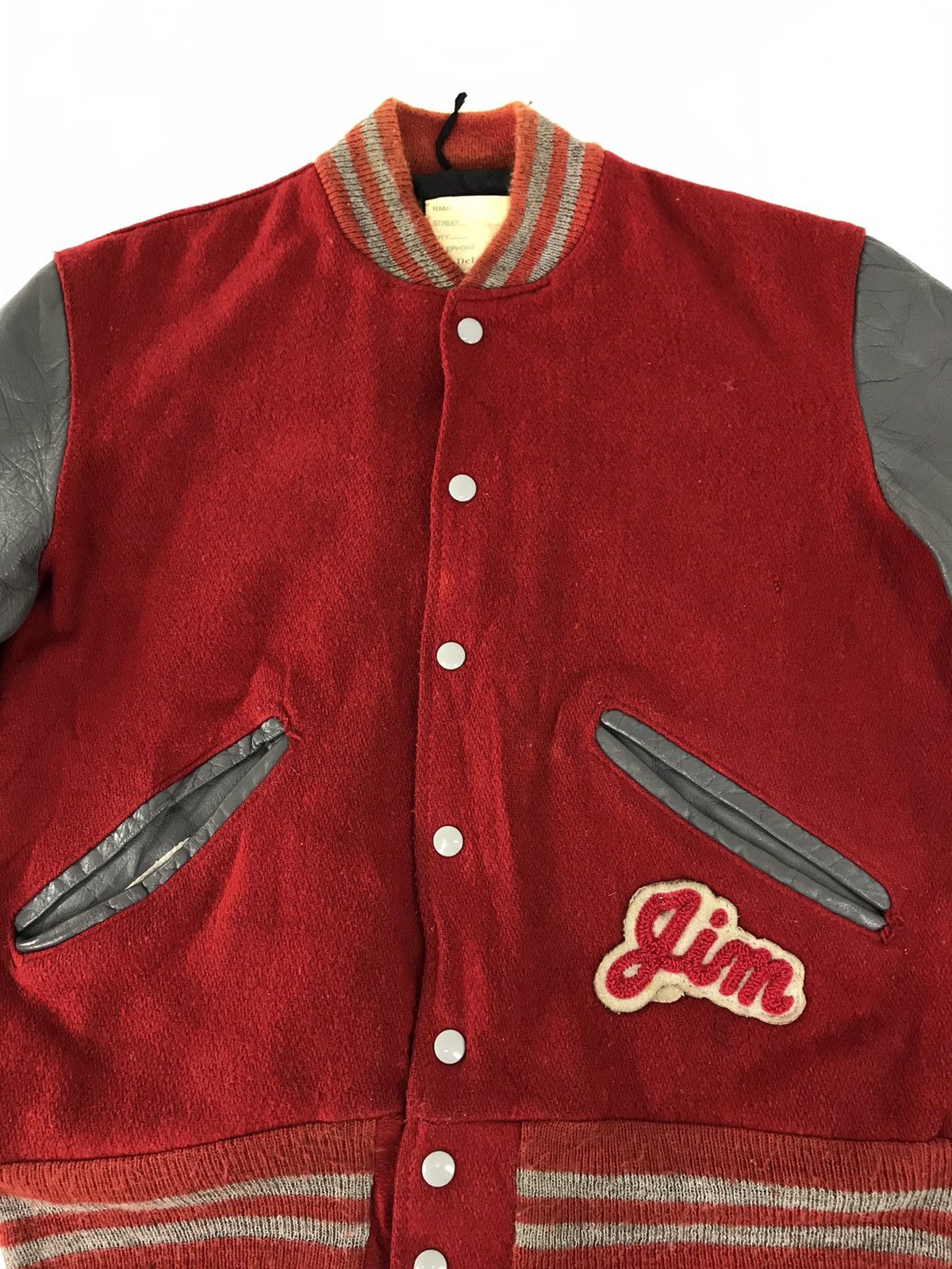 Delong Vintage Varsity Jacket DeLONG Usa Heavy Wool Leather Sleeve Size US M / EU 48-50 / 2 - 3 Thumbnail