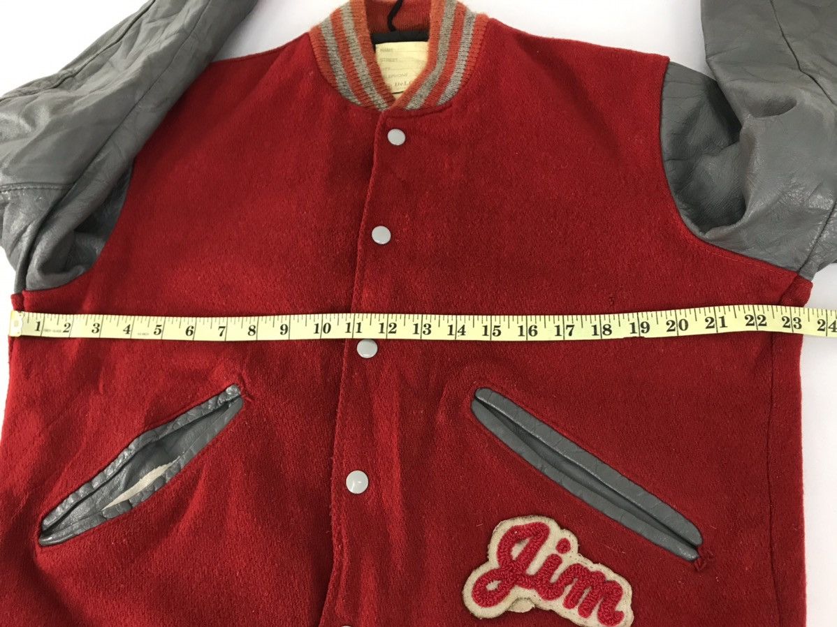 Delong Vintage Varsity Jacket DeLONG Usa Heavy Wool Leather Sleeve Size US M / EU 48-50 / 2 - 9 Thumbnail