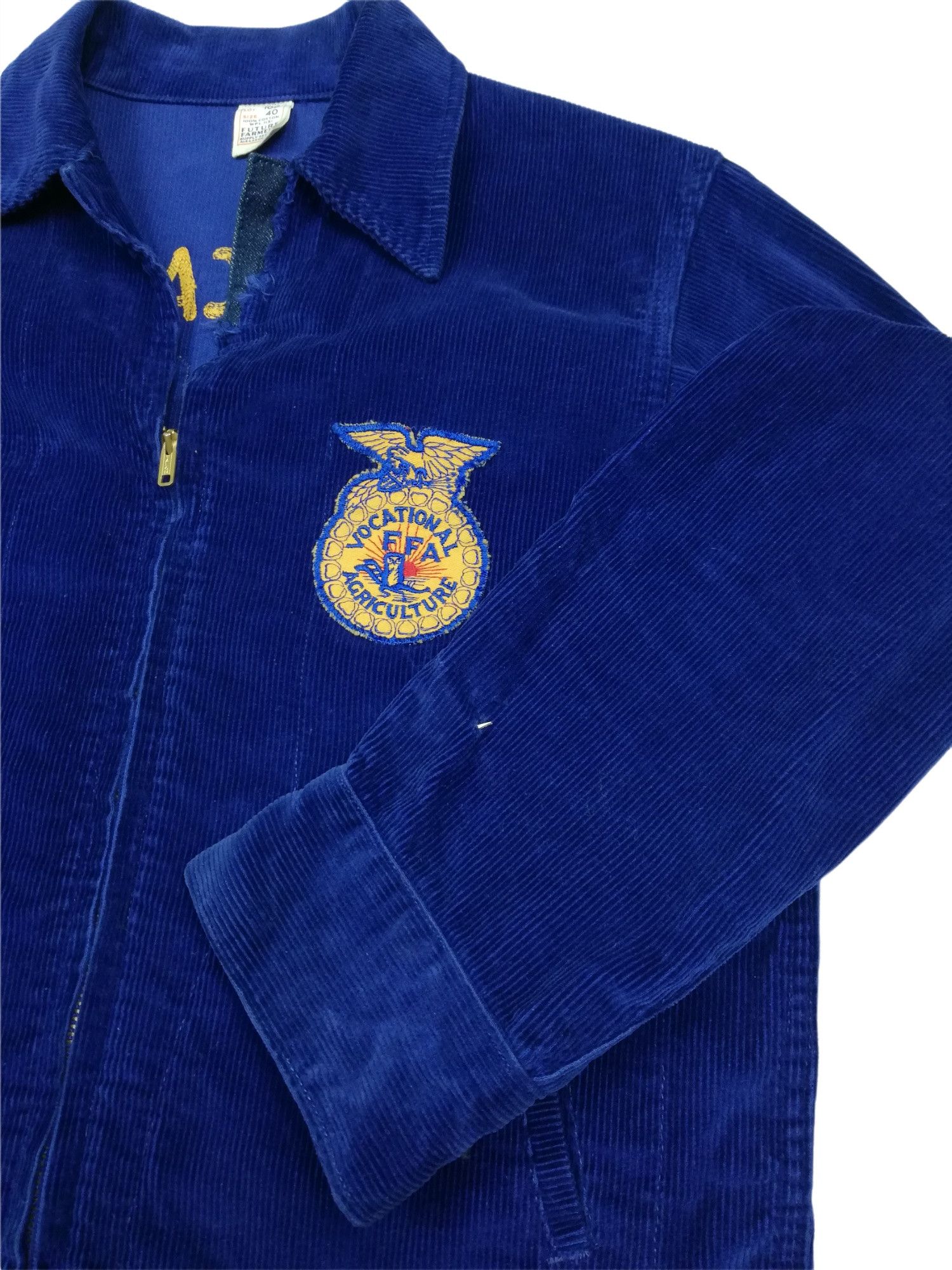 Vintage 🔥Vocational FFA Agriculture Corduroy Jacket Chain Stitched Size US M / EU 48-50 / 2 - 8 Thumbnail