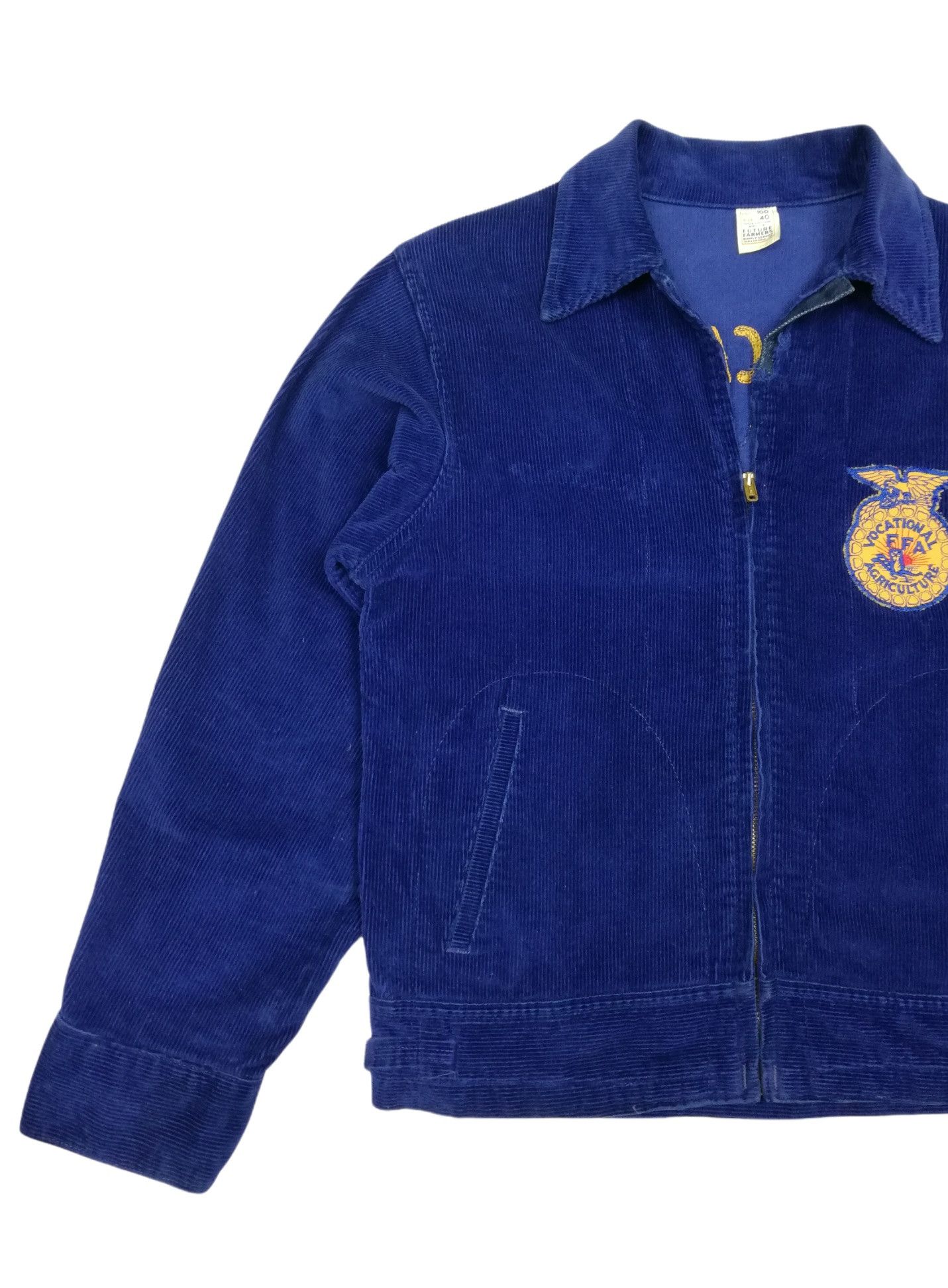 Vintage 🔥Vocational FFA Agriculture Corduroy Jacket Chain Stitched Size US M / EU 48-50 / 2 - 3 Thumbnail